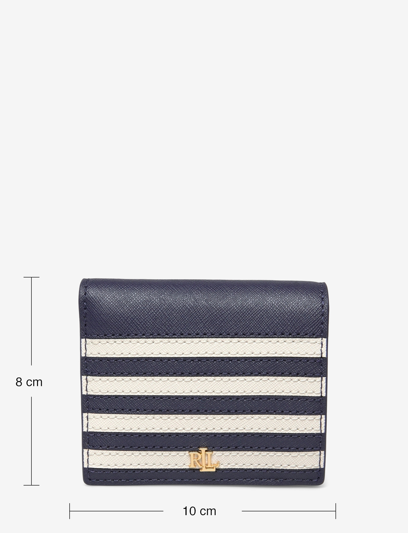 Lauren Ralph Lauren - Color-Blocked Leather Compact Wallet - portemonnaies - refined navy/soft - 3