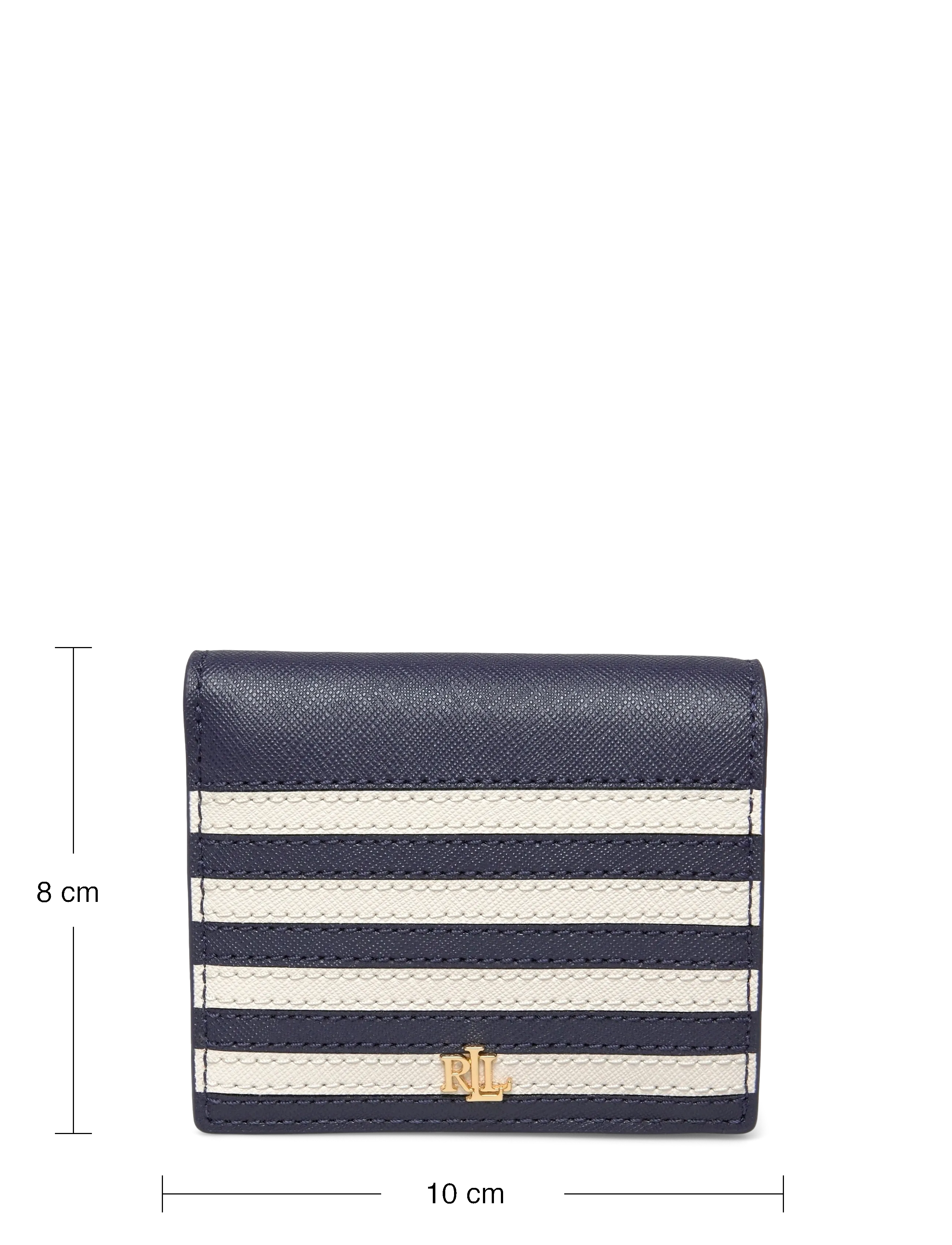 Lauren Ralph Lauren - PIECD CRSSHTCH LTHR-CMPCT WALLET-WL - rahakotid - refined navy/soft - 3