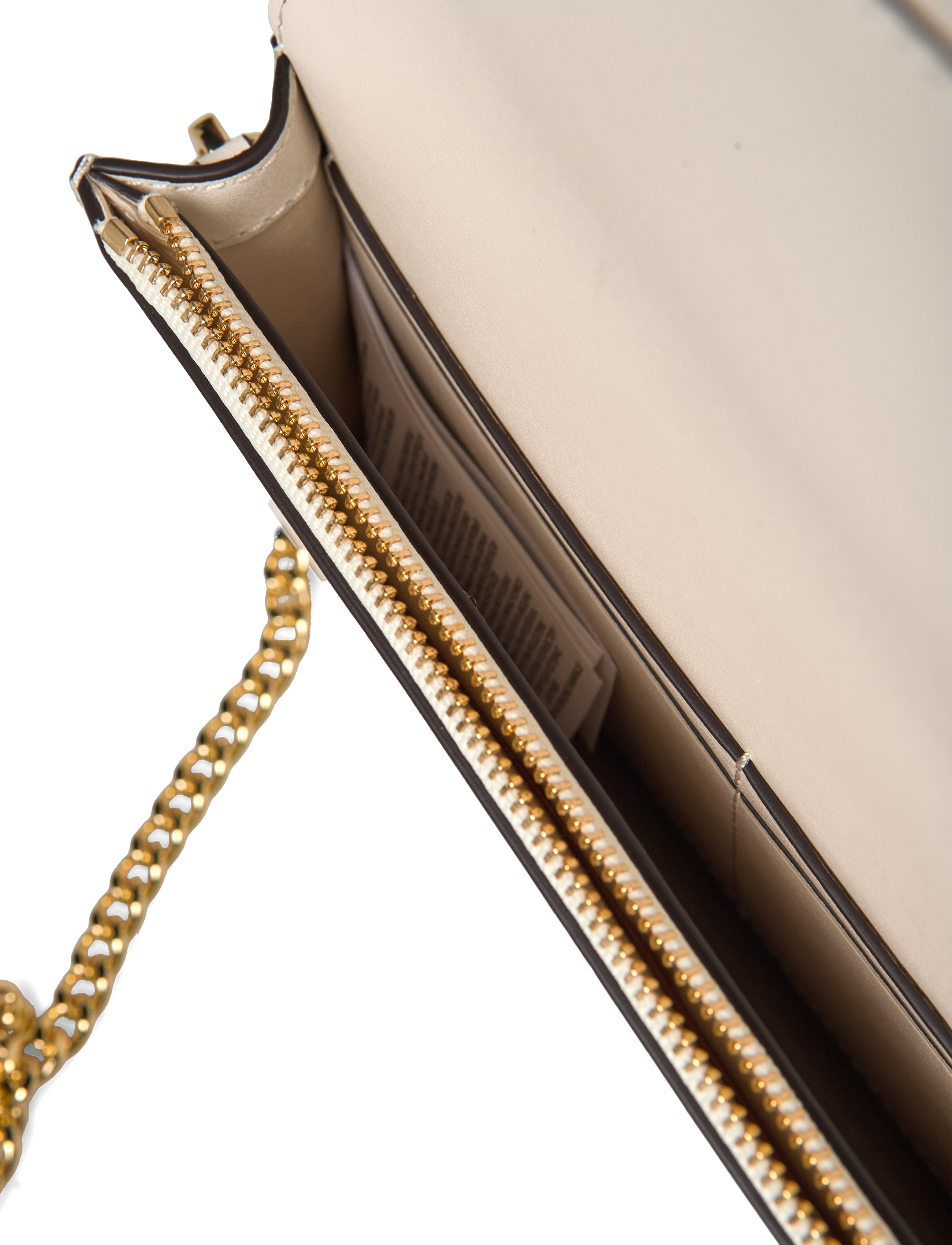 Lauren Ralph Lauren - Leather Large Tanner Chain Wallet - soft white/heart - 4
