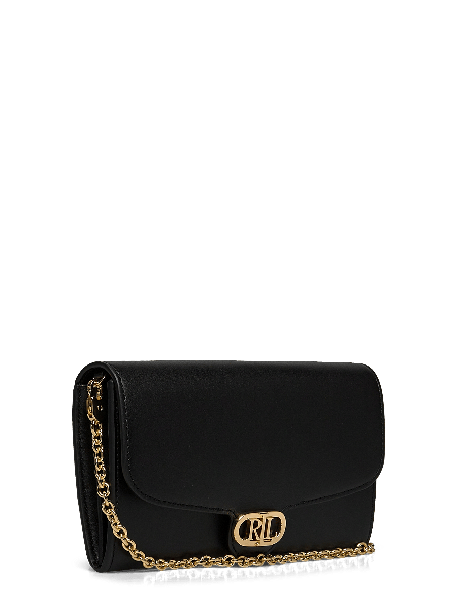 Lauren Ralph Lauren - Leather Medium Adair Crossbody - Üleõlakotid - black - 2