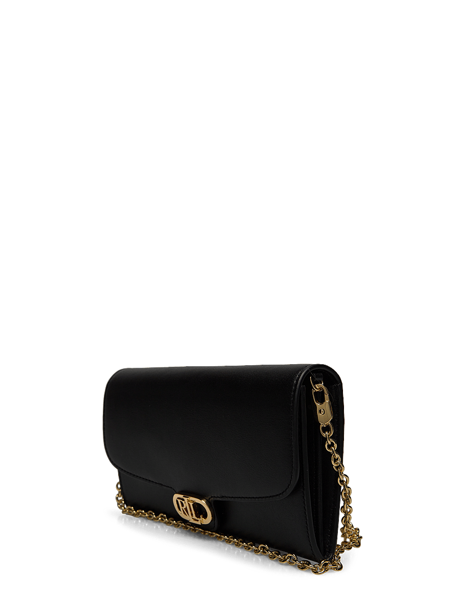 Lauren Ralph Lauren - Leather Medium Adair Crossbody - Üleõlakotid - black - 3