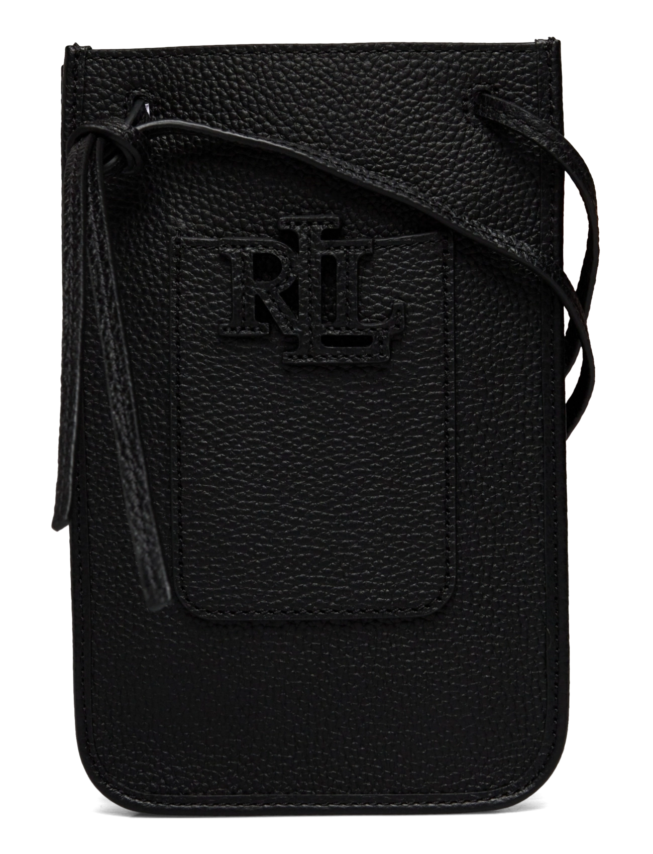 Lauren Ralph Lauren Pebbled Cameryn Crossbody Tech Case, Kvinder, Crossbody Mobil Taske, Sort, Str: ONE SIZE