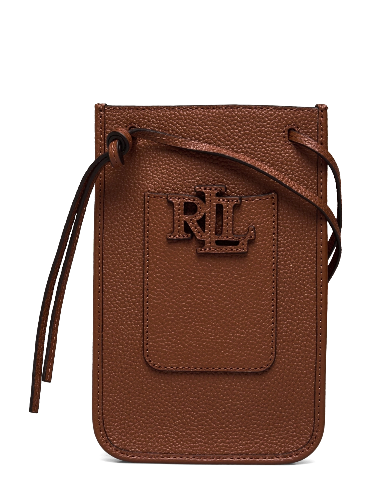 Lauren Ralph Lauren Pebbled Cameryn Crossbody Tech Case - Tasker - LAUREN TAN / brown