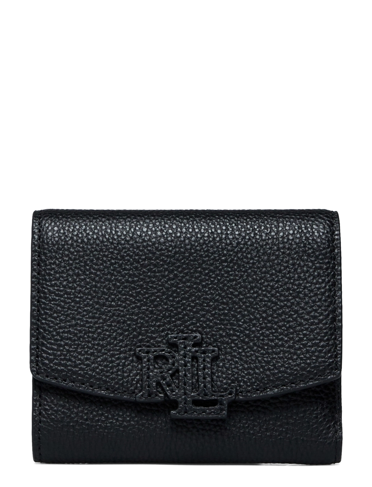 Lauren Ralph Lauren PEBBLED LEATHER-CMRYN SM FLP-WLT-SM - Kampagne - BLACK / black