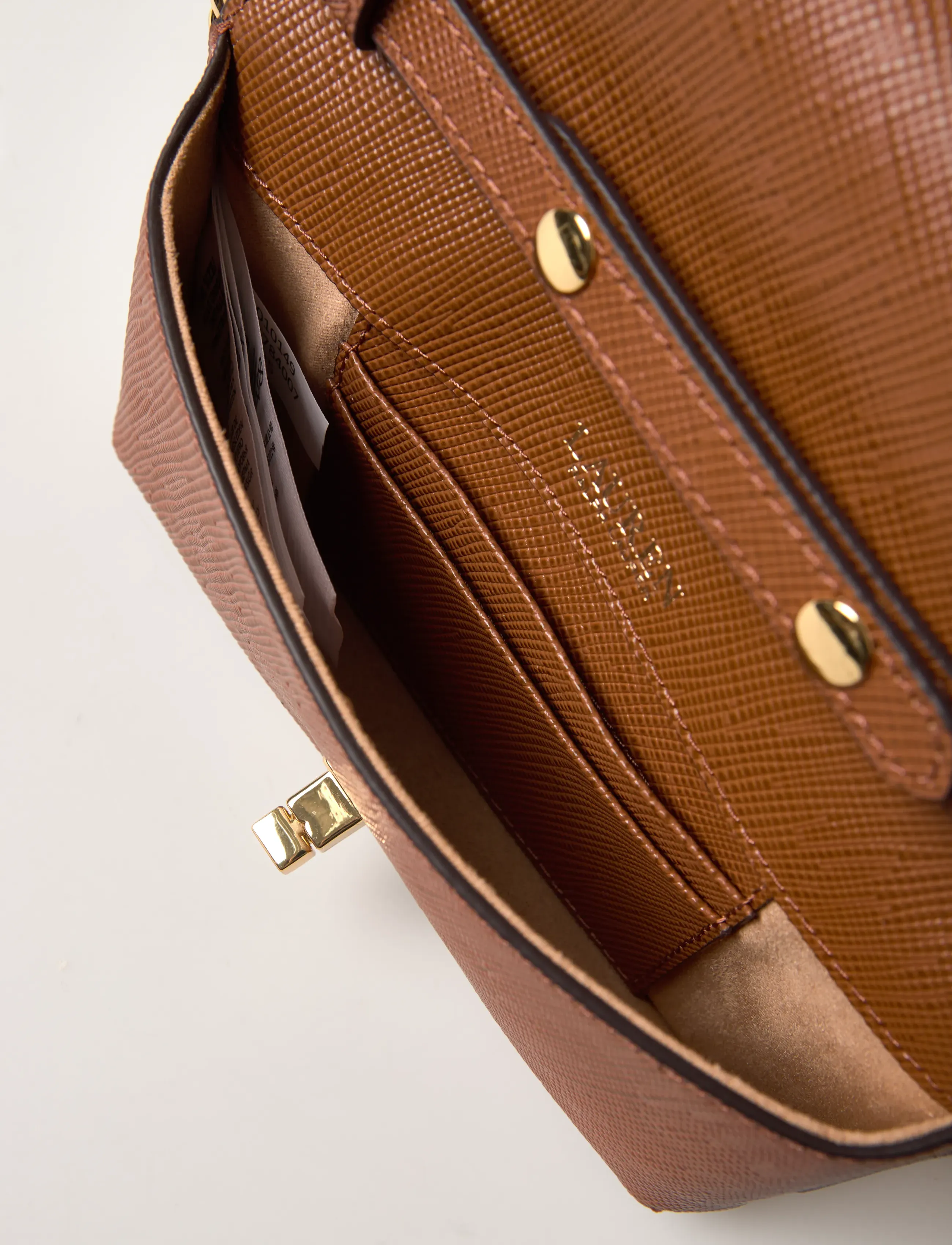 Lauren Ralph Lauren - Crosshatch Crossbody Turn-Lock Tech Case - lauren tan - 4