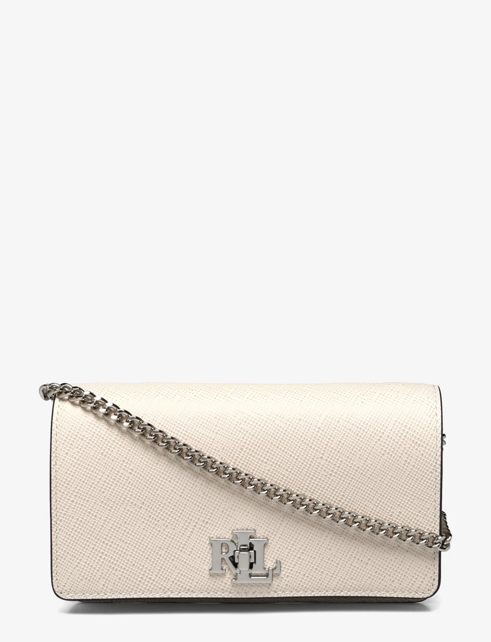 Lauren Ralph Lauren - Crosshatch Crossbody Turn-Lock Tech Case - töskur með axlaról - soft white - 0