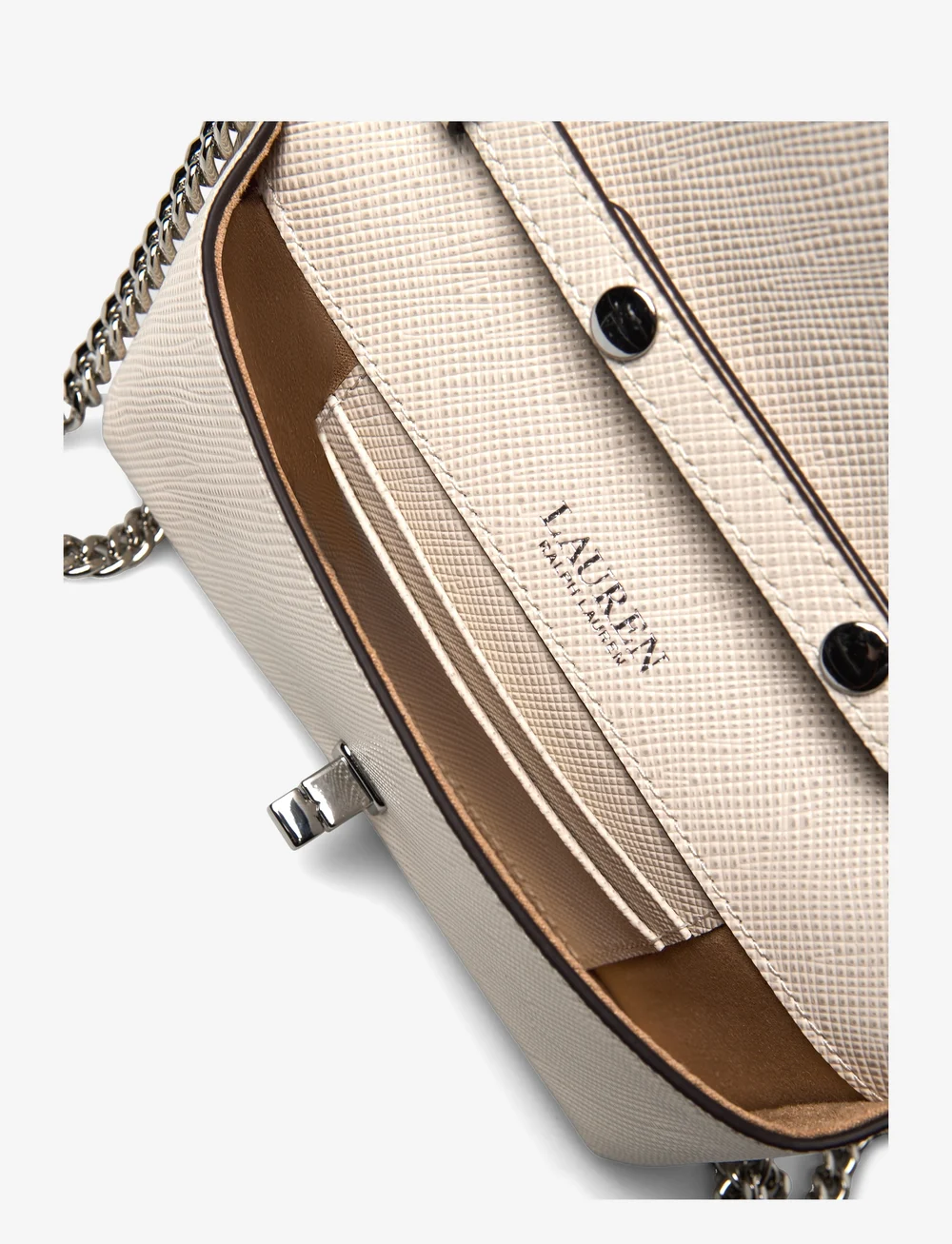 Lauren Ralph Lauren - Crosshatch Crossbody Turn-Lock Tech Case - töskur með axlaról - soft white - 4