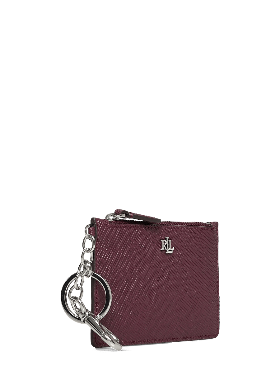 Lauren Ralph Lauren - Crosshatch Leather Zip Card Case - porte-cartes - dark garnet - 2