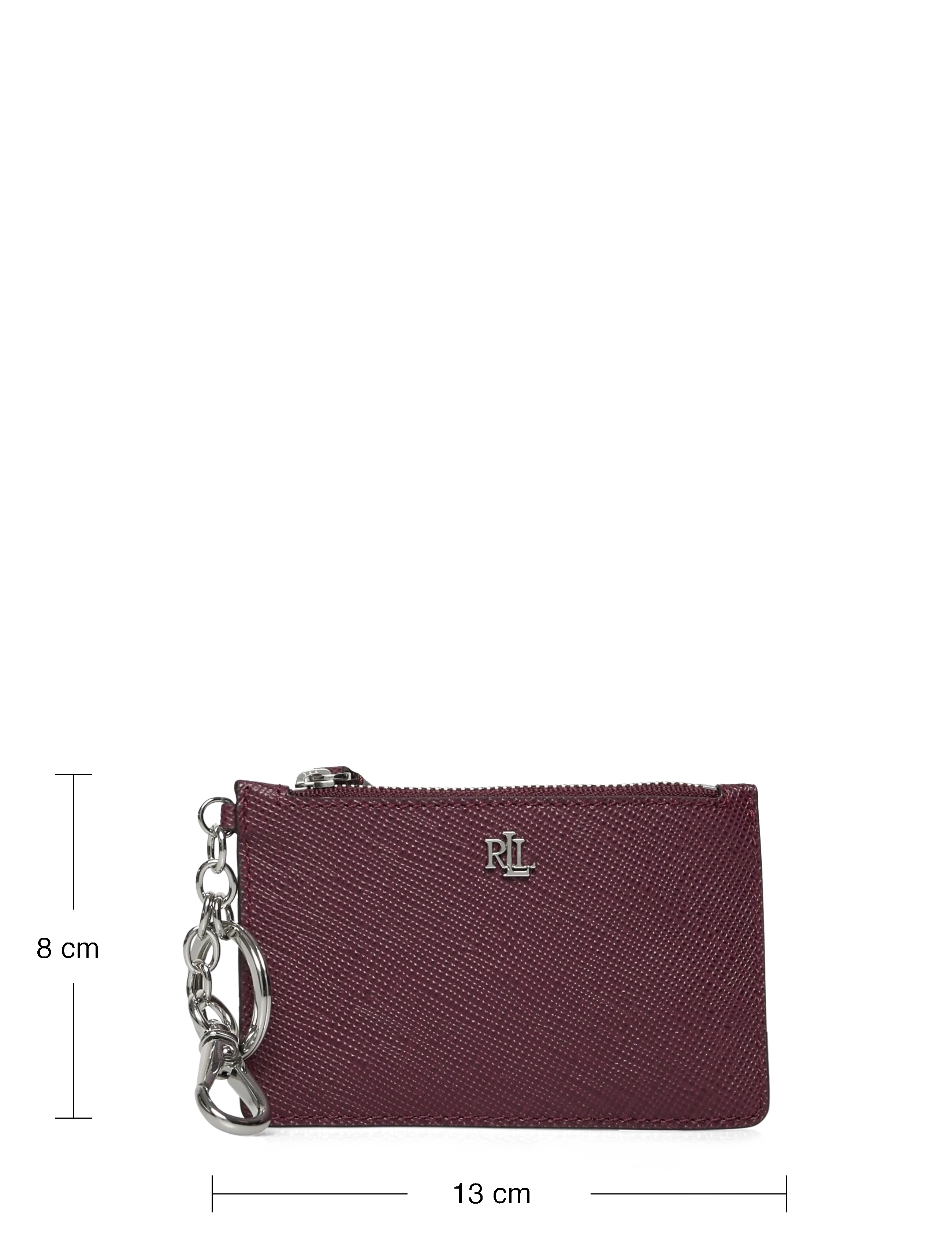 Lauren Ralph Lauren - Crosshatch Leather Zip Card Case - kartenetuis - dark garnet - 3