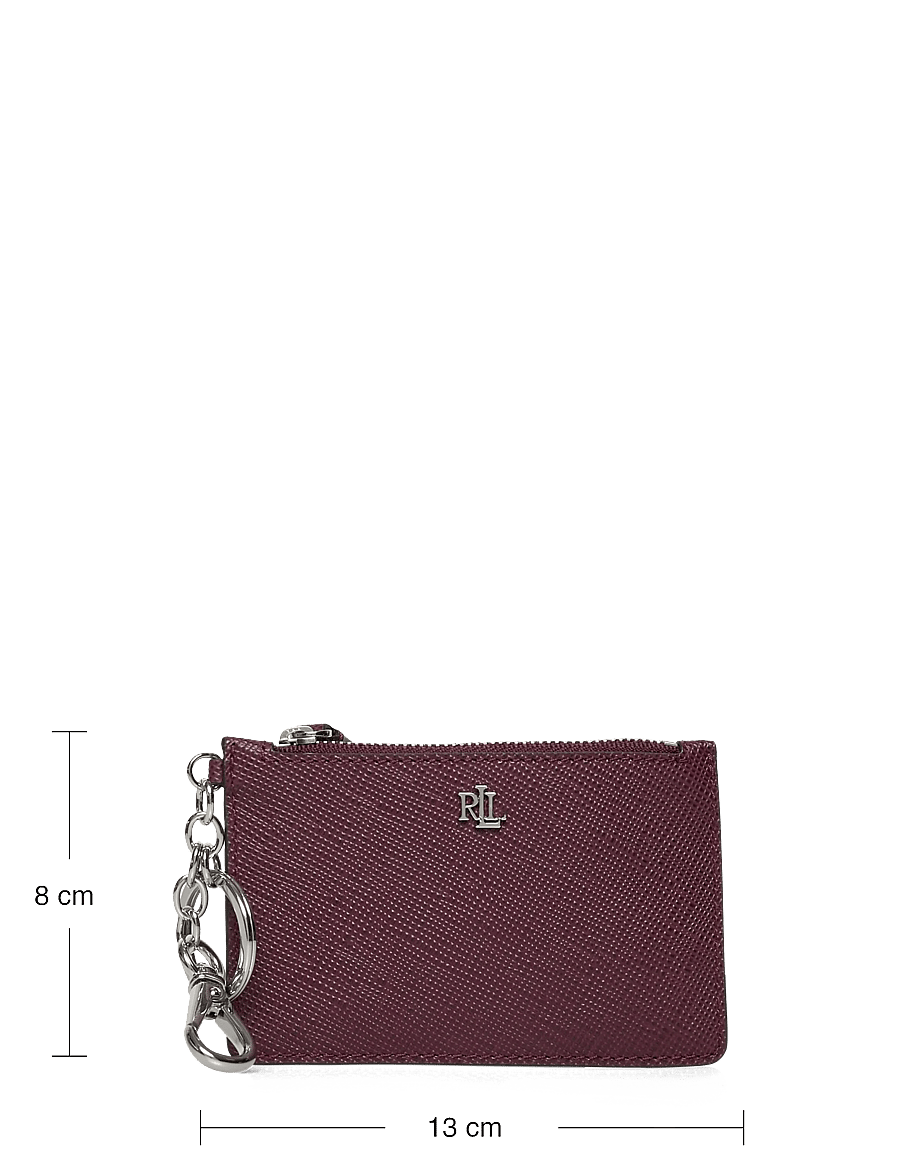 Lauren Ralph Lauren - Crosshatch Leather Zip Card Case - porte-cartes - dark garnet - 3