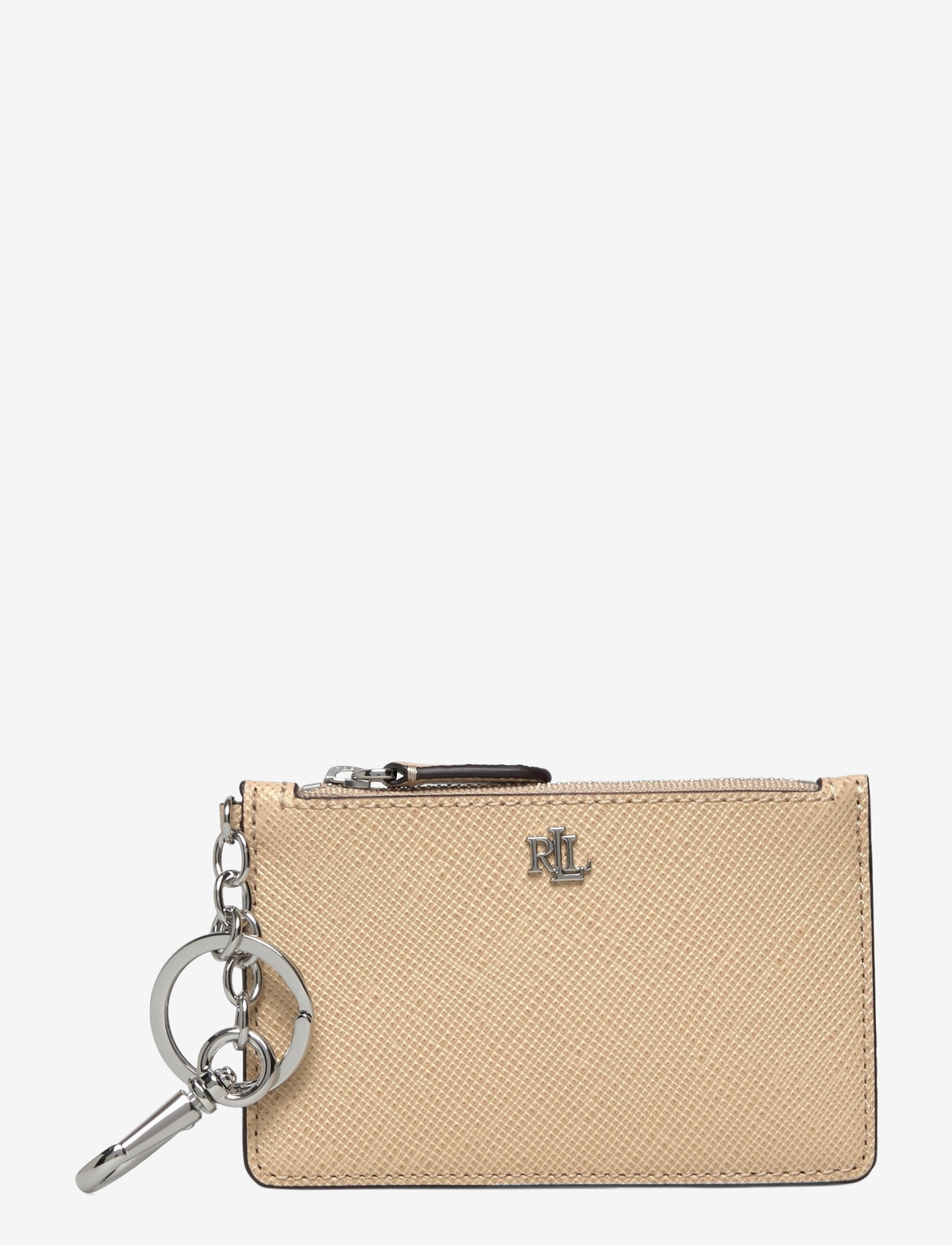 Lauren Ralph Lauren - Crosshatch Leather Zip Card Case - card holders - sand dne - 0