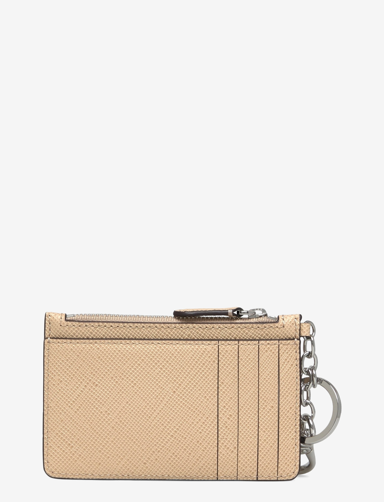 Lauren Ralph Lauren - Crosshatch Leather Zip Card Case - card holders - sand dne - 1