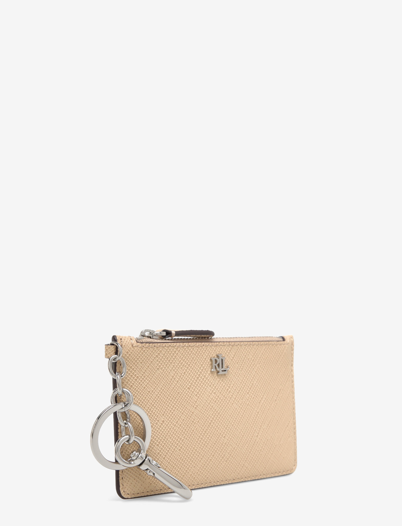 Lauren Ralph Lauren - Crosshatch Leather Zip Card Case - card holders - sand dne - 3