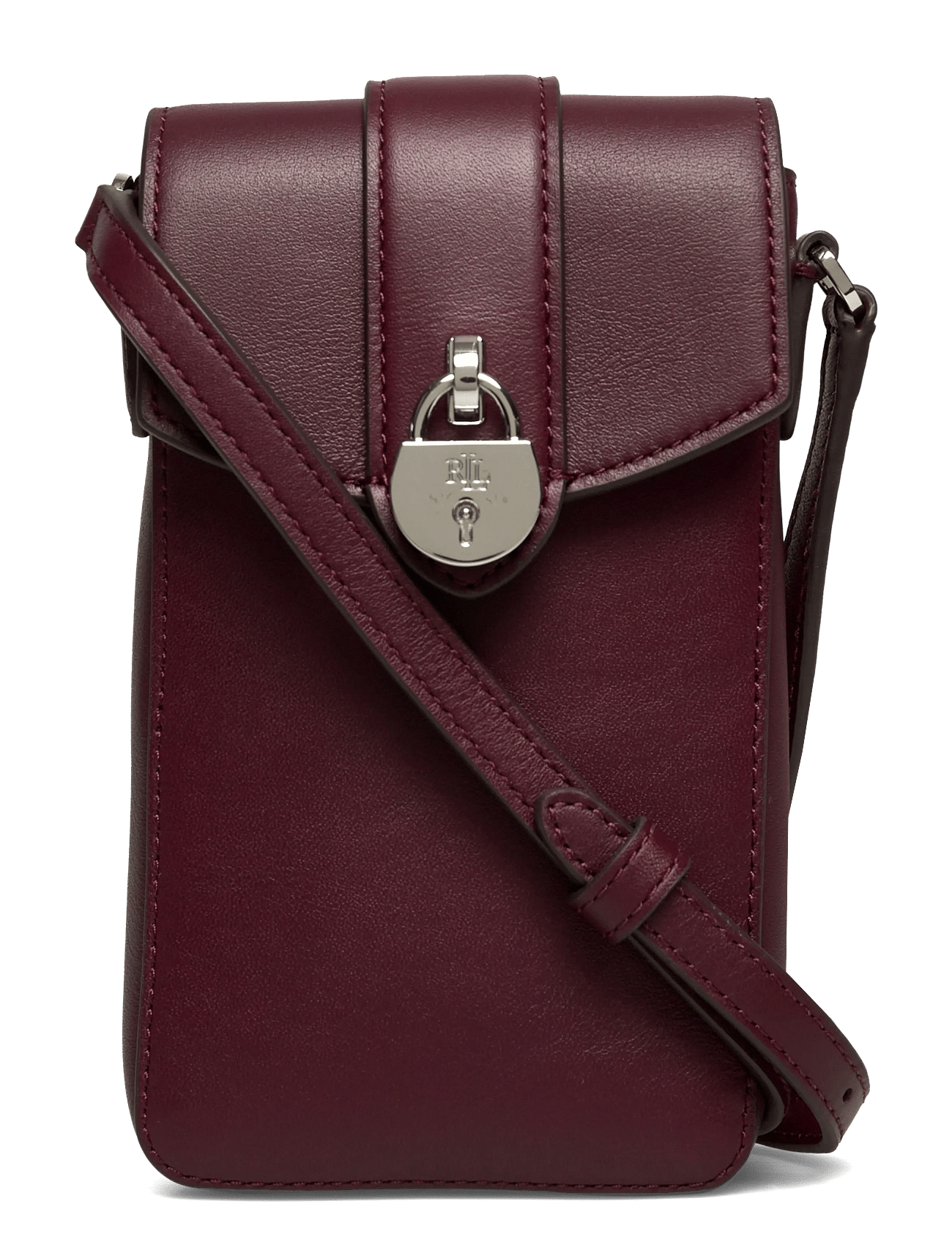 Leather Tanner Crossbody Tech Case - DARK GARNET