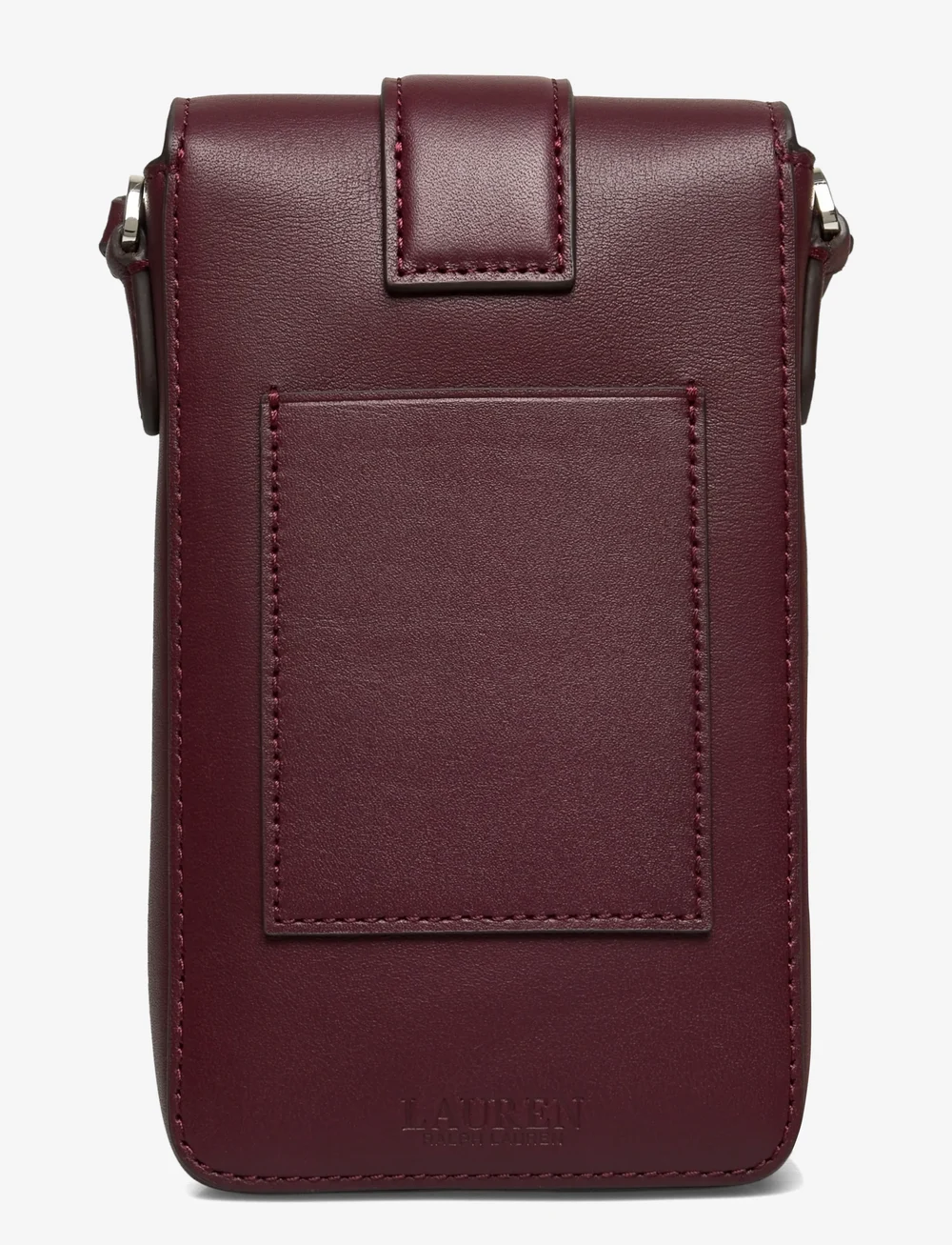 Lauren Ralph Lauren - Leather Tanner Crossbody Tech Case - umhängetaschen - dark garnet - 1