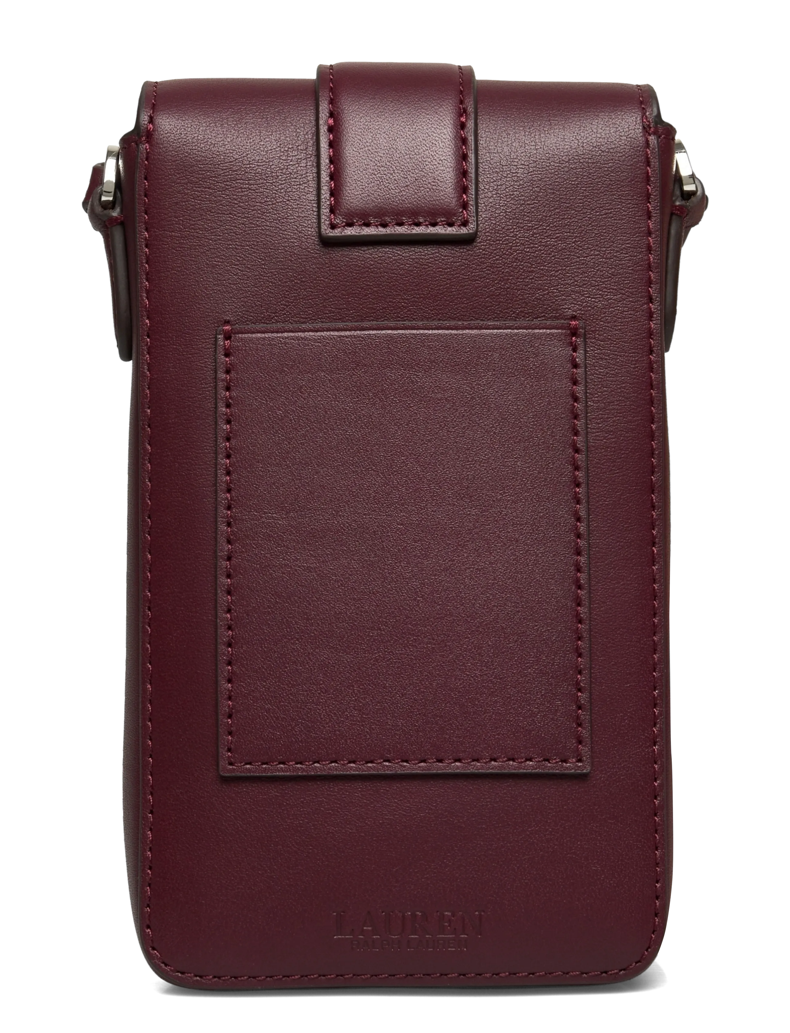 Lauren Ralph Lauren - Leather Tanner Crossbody Tech Case - torebki crossbody - dark garnet - 1