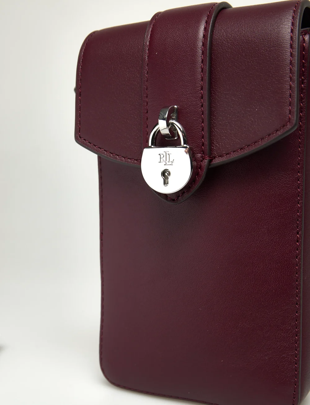 Lauren Ralph Lauren - Leather Tanner Crossbody Tech Case - umhängetaschen - dark garnet - 4