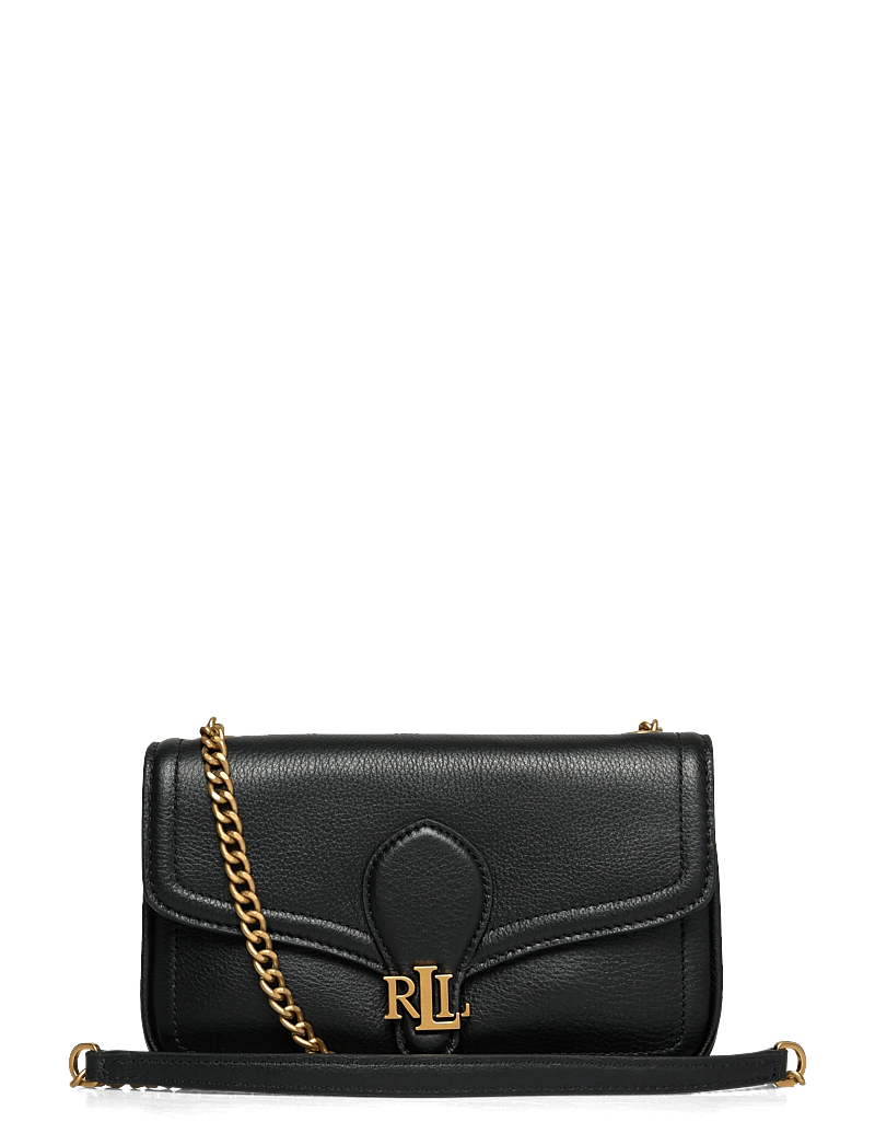 Lauren Ralph Lauren - Pebbled Leather Bradley Crossbody Wallet - crossbody bags - black - 0