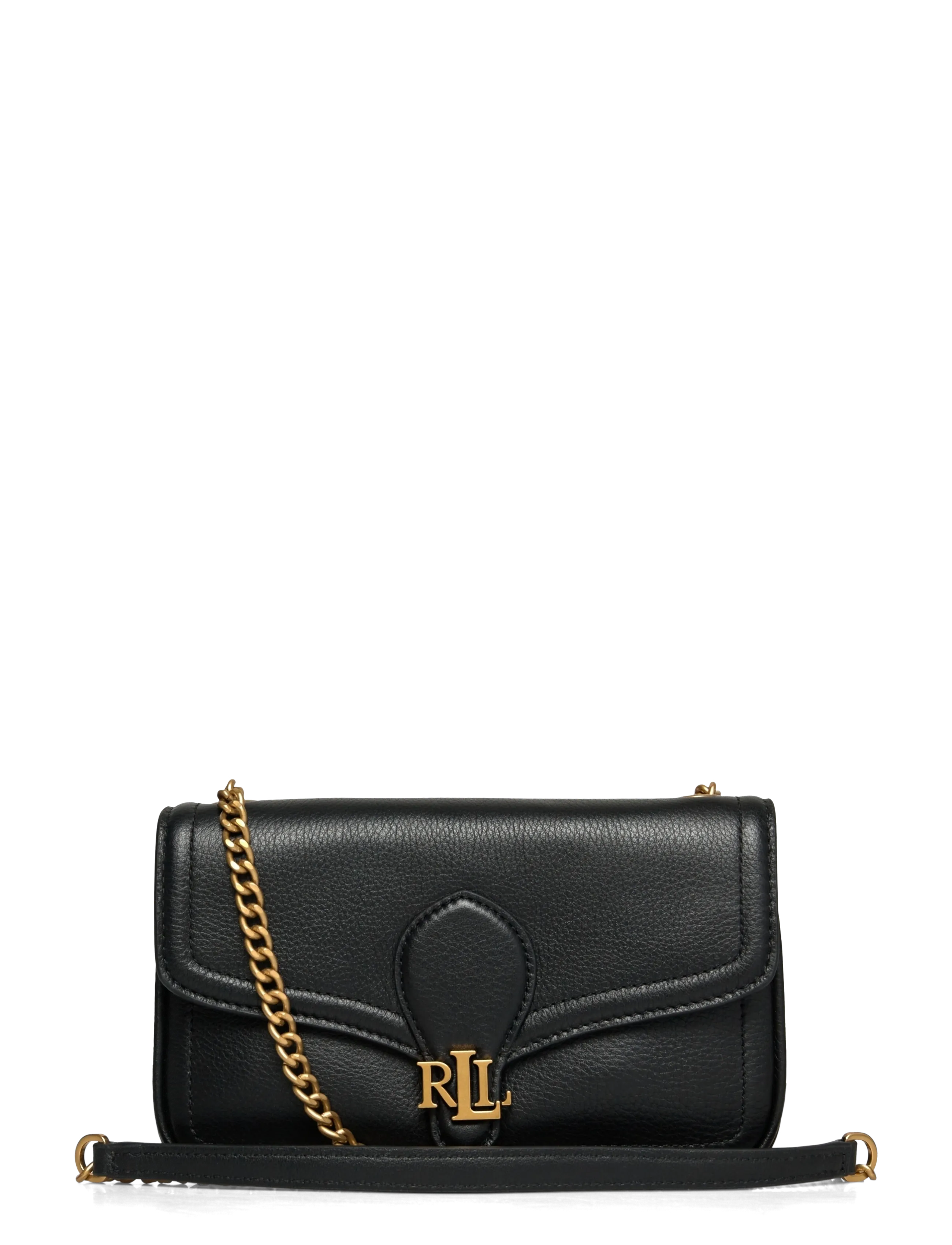 Lauren Ralph Lauren Pebbled Leather Bradley Crossbody Wallet - Autumn/Winter 2026 - BLACK / black