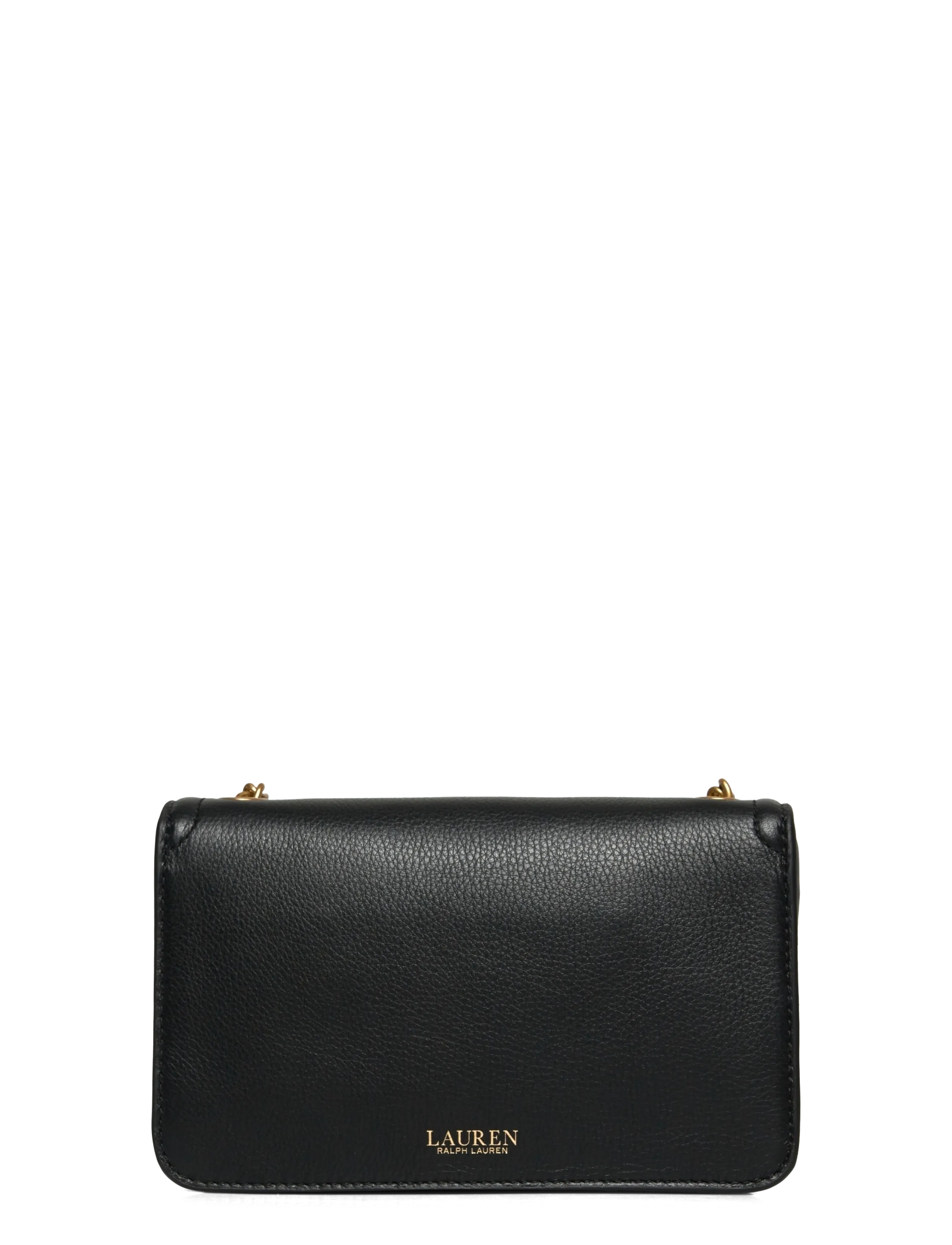 Lauren Ralph Lauren - Pebbled Leather Bradley Crossbody Wallet - crossbody bags - black - 1