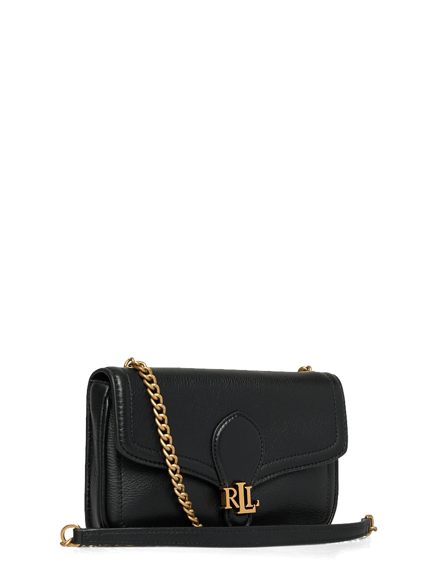 Lauren Ralph Lauren - Pebbled Leather Bradley Crossbody Wallet - crossbody bags - black - 2