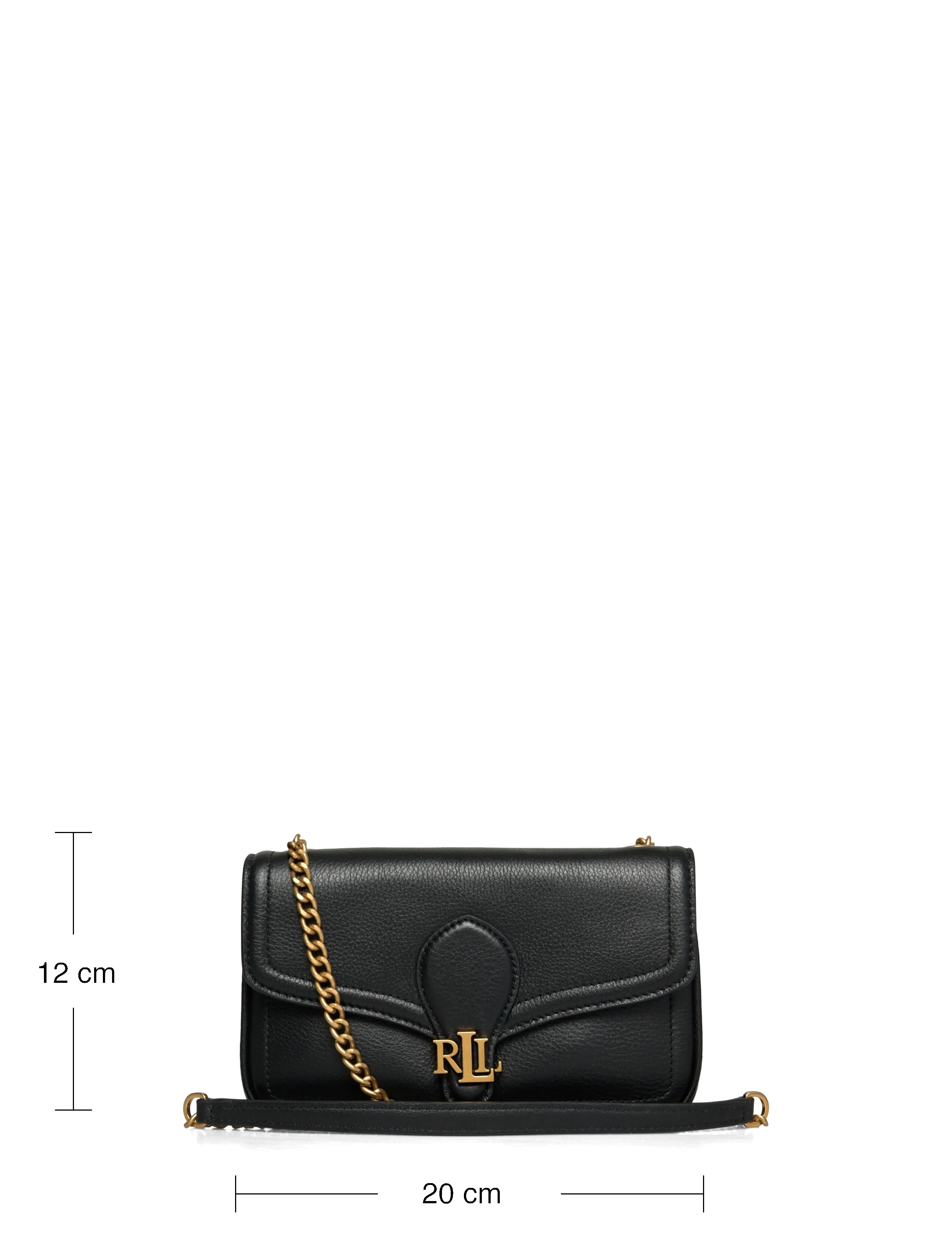 Lauren Ralph Lauren - Pebbled Leather Bradley Crossbody Wallet - crossbody bags - black - 3