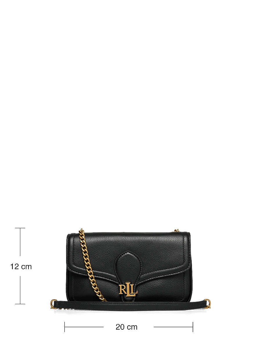 Lauren Ralph Lauren - Pebbled Leather Bradley Crossbody Wallet - crossbody bags - black - 3