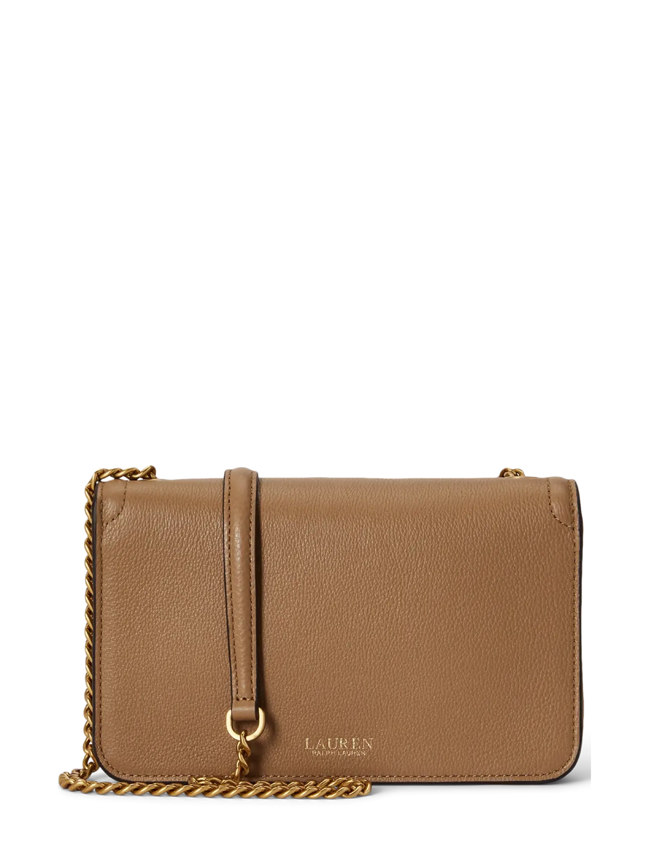 Lauren Ralph Lauren - Pebbled Leather Bradley Crossbody Wallet - Üleõlakotid - camel - 1