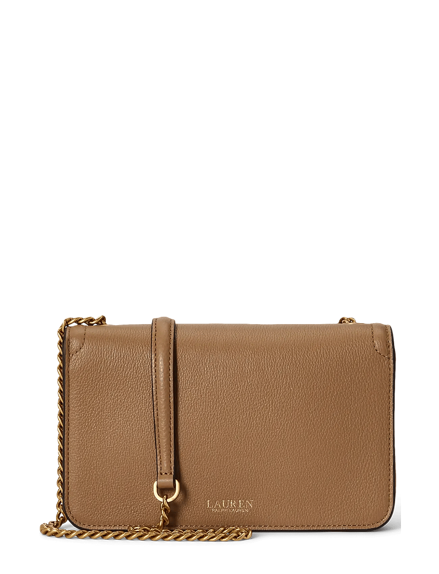 Lauren Ralph Lauren - Pebbled Leather Bradley Crossbody Wallet - umhängetaschen - camel - 1