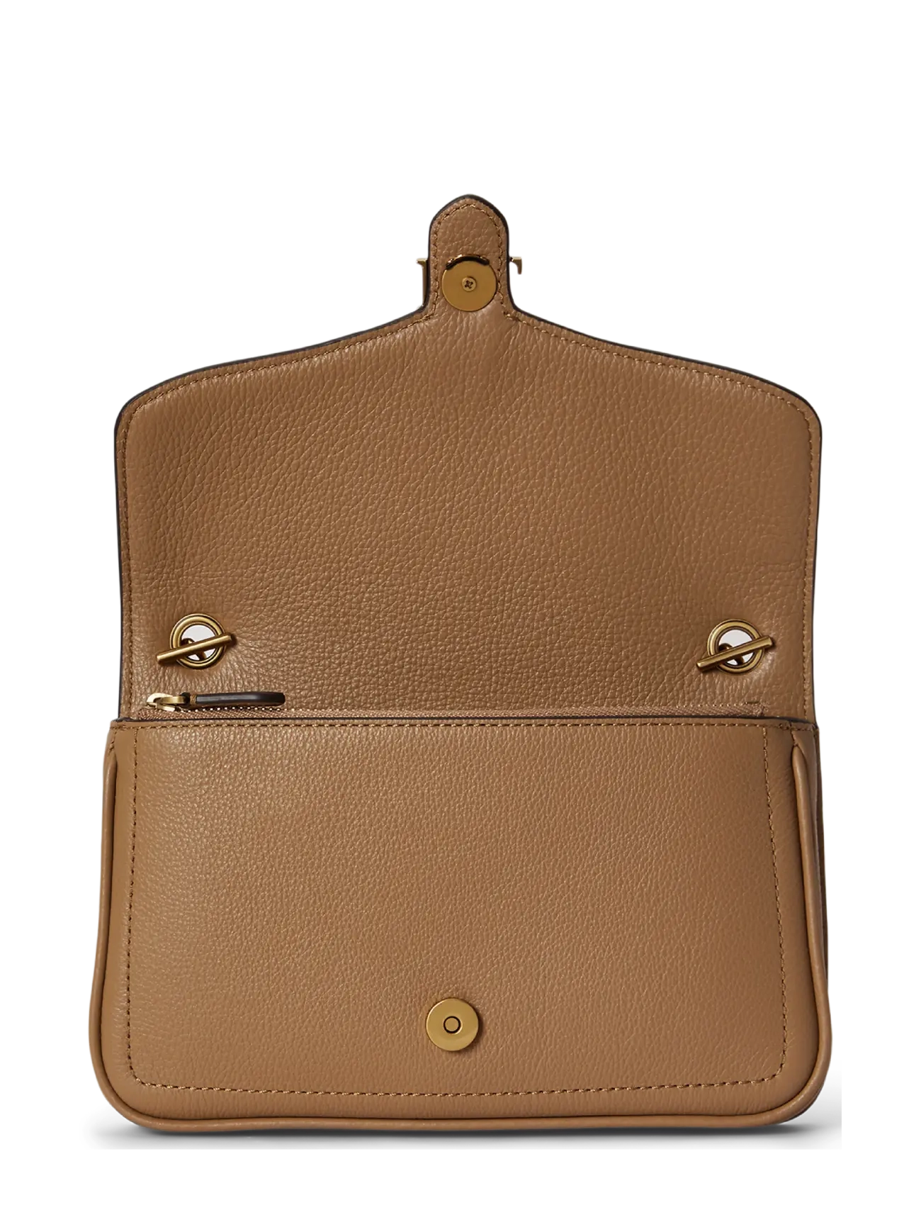 Lauren Ralph Lauren - Pebbled Leather Bradley Crossbody Wallet - Üleõlakotid - camel - 2