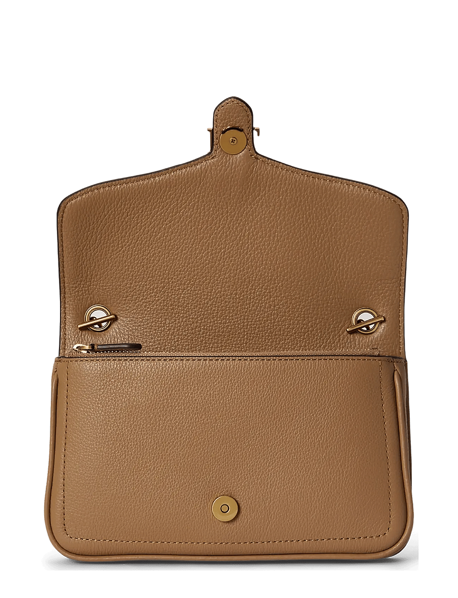 Lauren Ralph Lauren - Pebbled Leather Bradley Crossbody Wallet - umhängetaschen - camel - 2