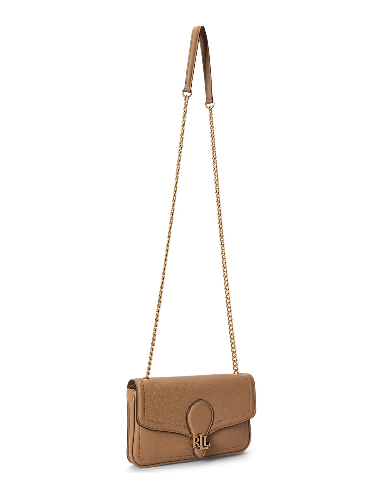 Lauren Ralph Lauren - Pebbled Leather Bradley Crossbody Wallet - Üleõlakotid - camel - 3