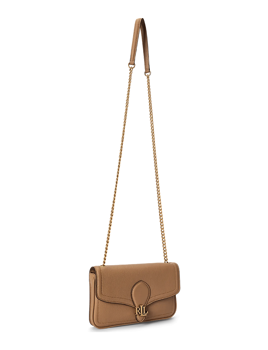 Lauren Ralph Lauren - Pebbled Leather Bradley Crossbody Wallet - umhängetaschen - camel - 3