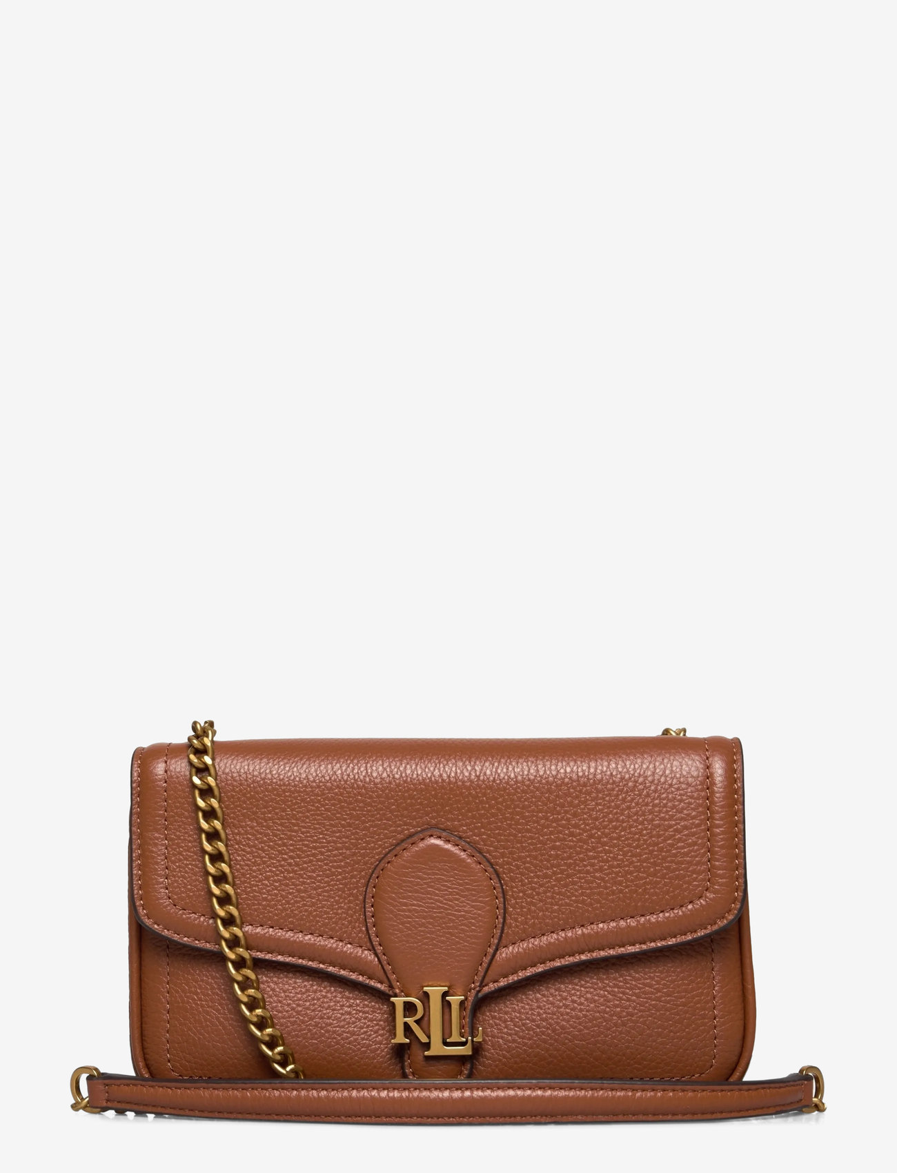 Lauren Ralph Lauren - Pebbled Leather Bradley Crossbody Wallet - crossbody bags - lauren tan - 0
