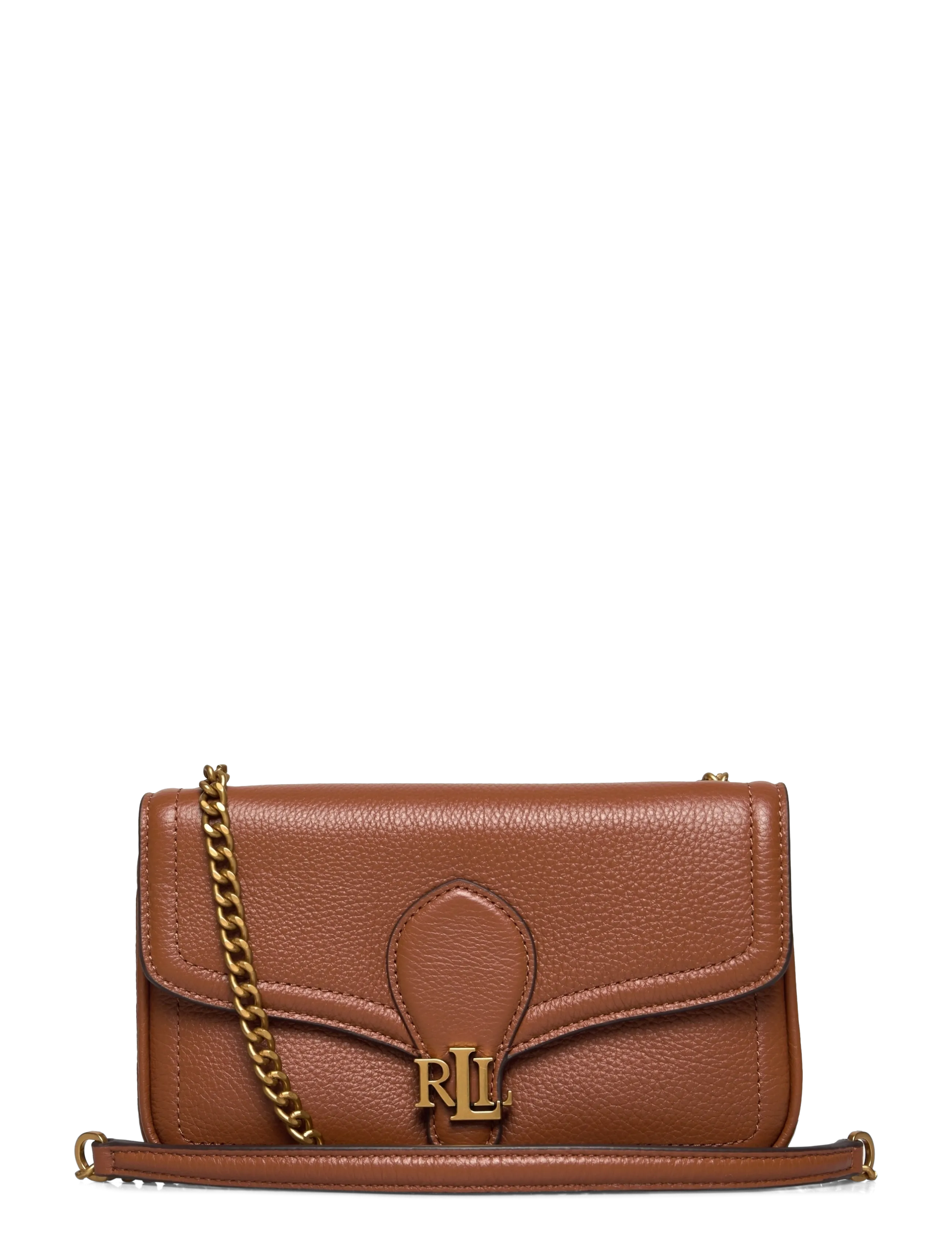 Lauren Ralph Lauren Pebbled Leather Bradley Crossbody Wallet - Autumn/Winter 2026 - LAUREN TAN / brown
