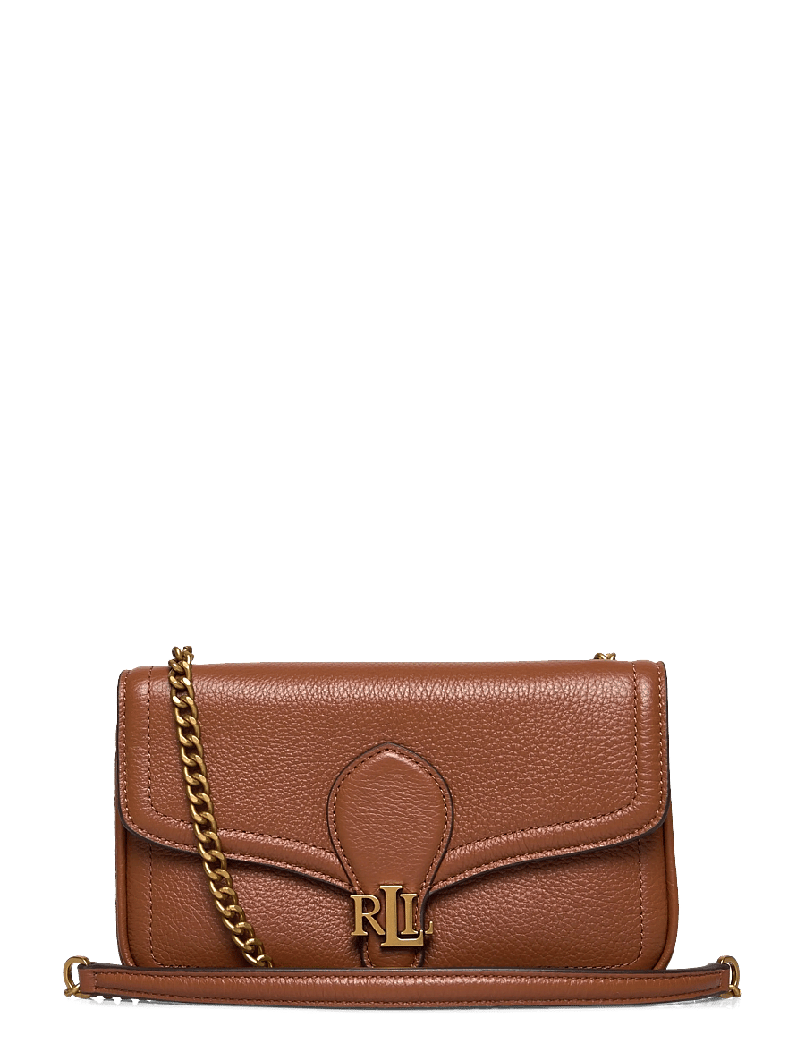 Lauren Ralph Lauren - Pebbled Leather Bradley Crossbody Wallet - umhängetaschen - lauren tan - 0
