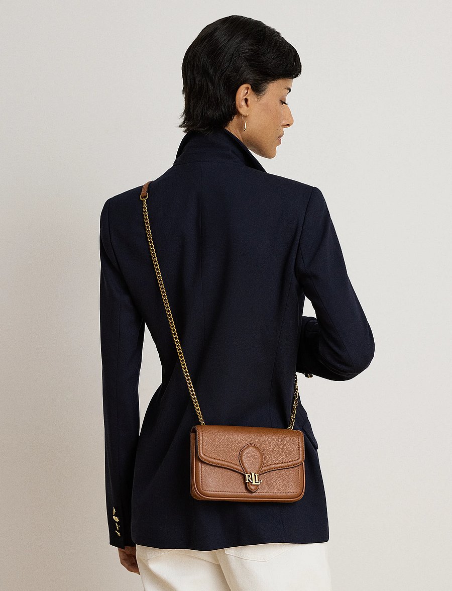 Lauren Ralph Lauren - Pebbled Leather Bradley Crossbody Wallet - umhängetaschen - lauren tan - 4