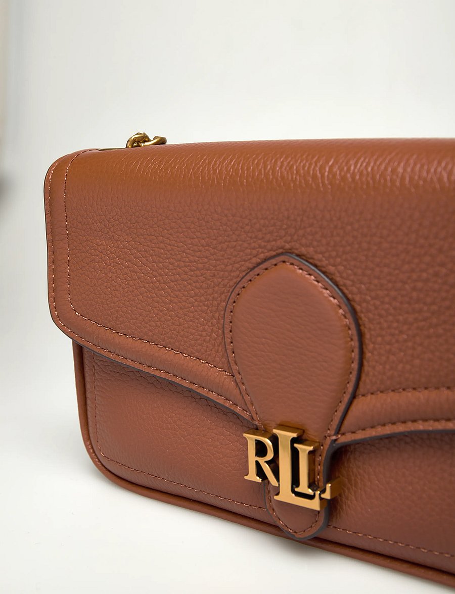 Lauren Ralph Lauren - Pebbled Leather Bradley Crossbody Wallet - umhängetaschen - lauren tan - 5