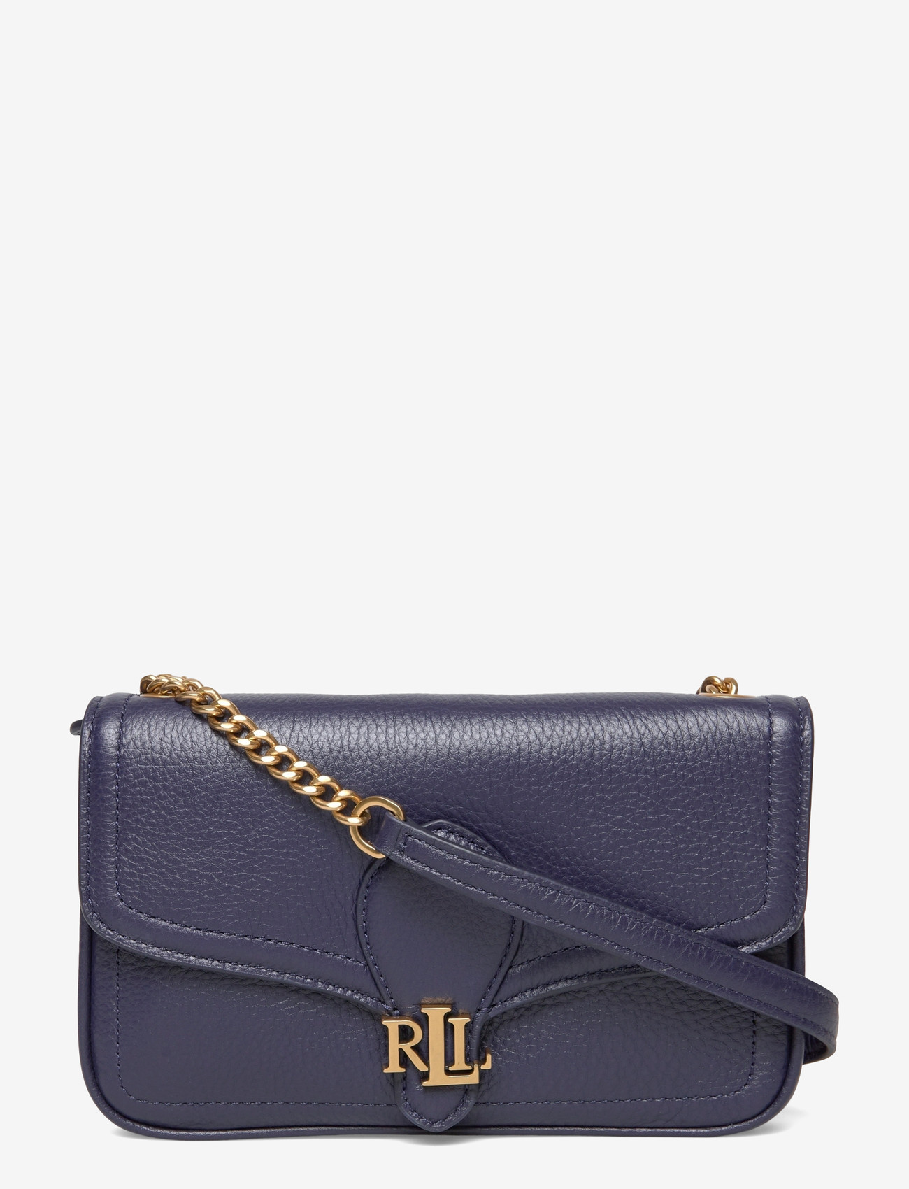 Lauren Ralph Lauren - Pebbled Leather Bradley Crossbody Wallet - crossbody bags - refined navy - 0
