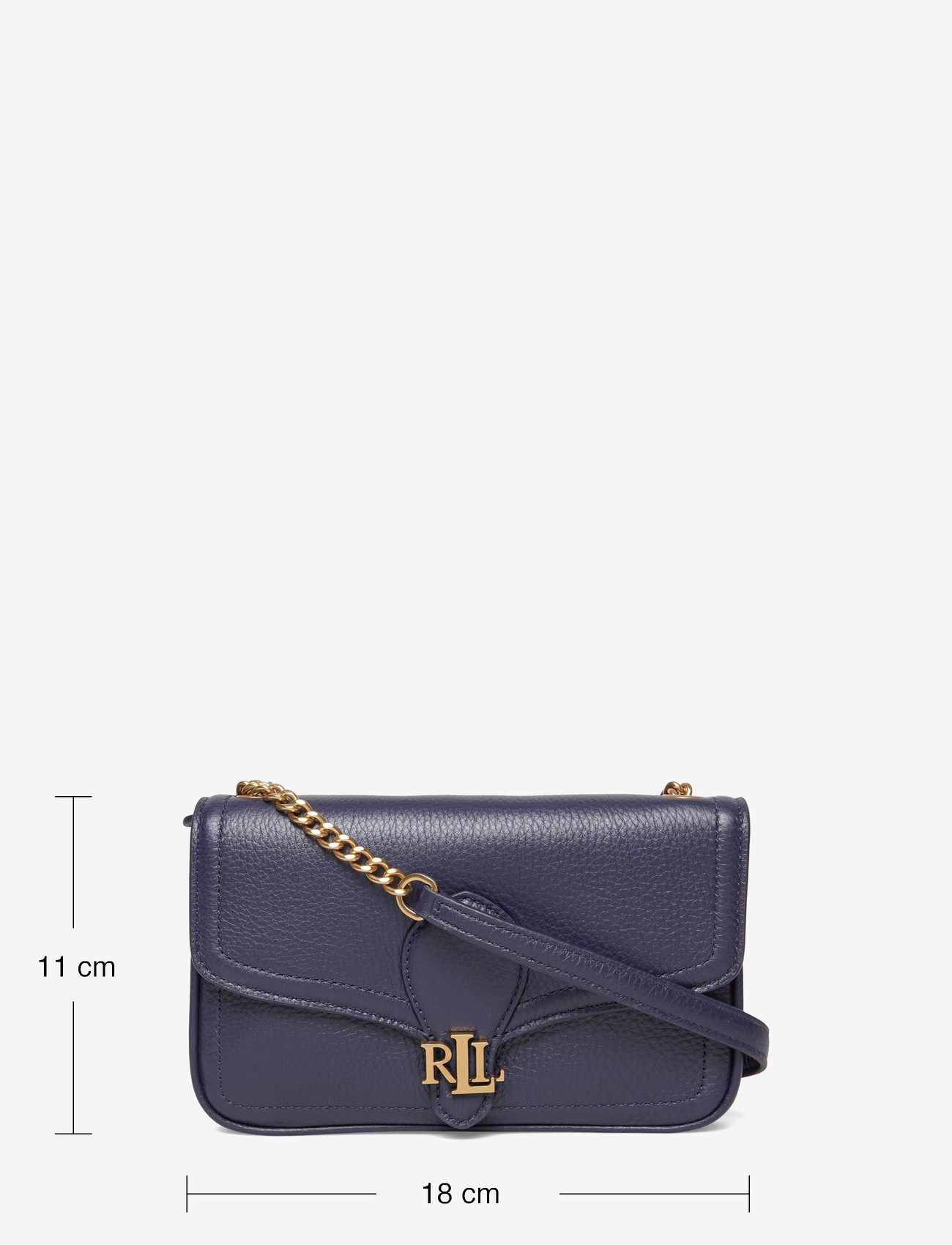 Lauren Ralph Lauren - Pebbled Leather Bradley Crossbody Wallet - crossbody bags - refined navy - 3