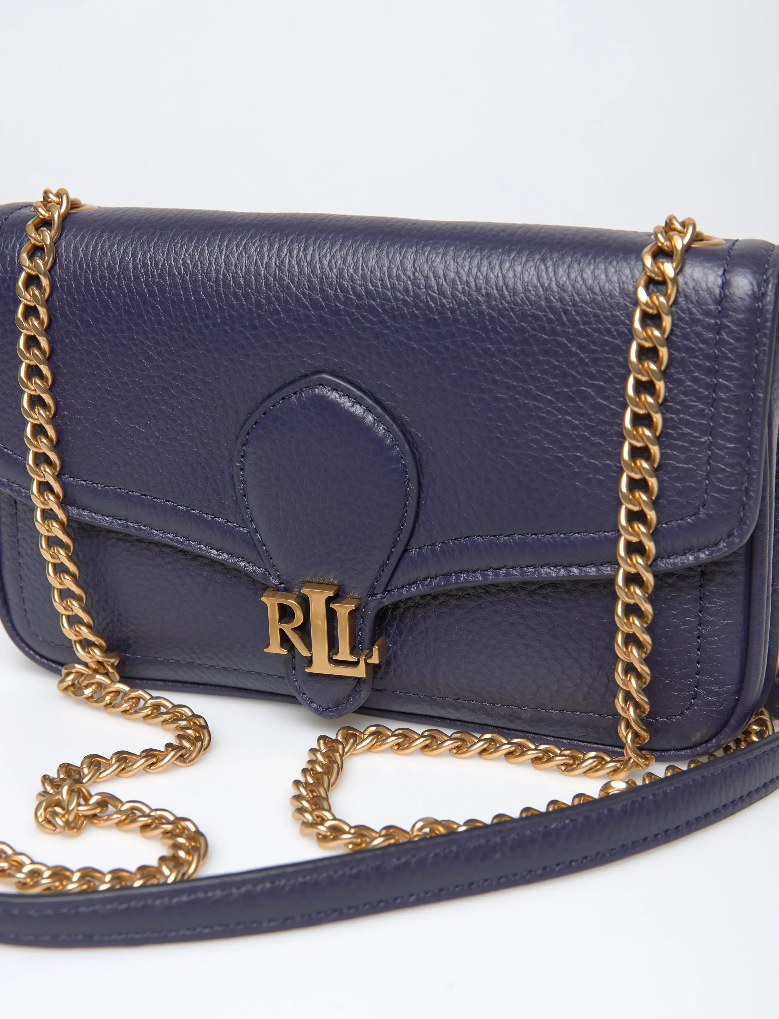 Lauren Ralph Lauren - LUXE PEBBLE LTHR-BRADLEY WLLT-WOC-L - crossbody bags - refined navy - 4