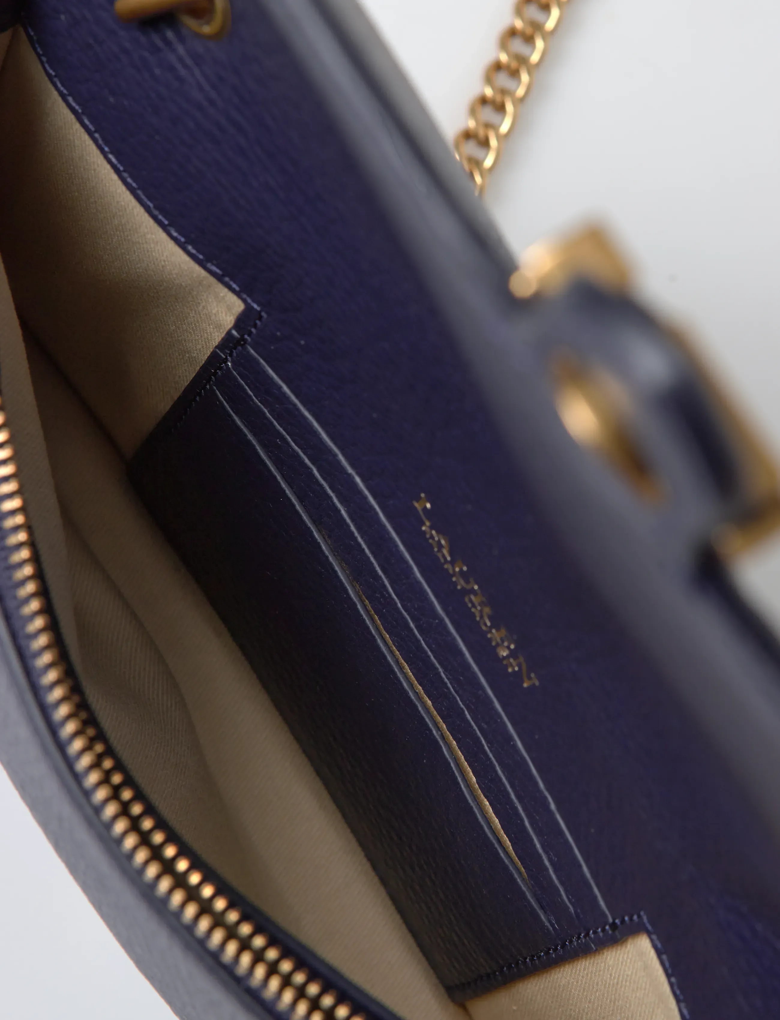 Lauren Ralph Lauren - LUXE PEBBLE LTHR-BRADLEY WLLT-WOC-L - crossbody bags - refined navy - 5