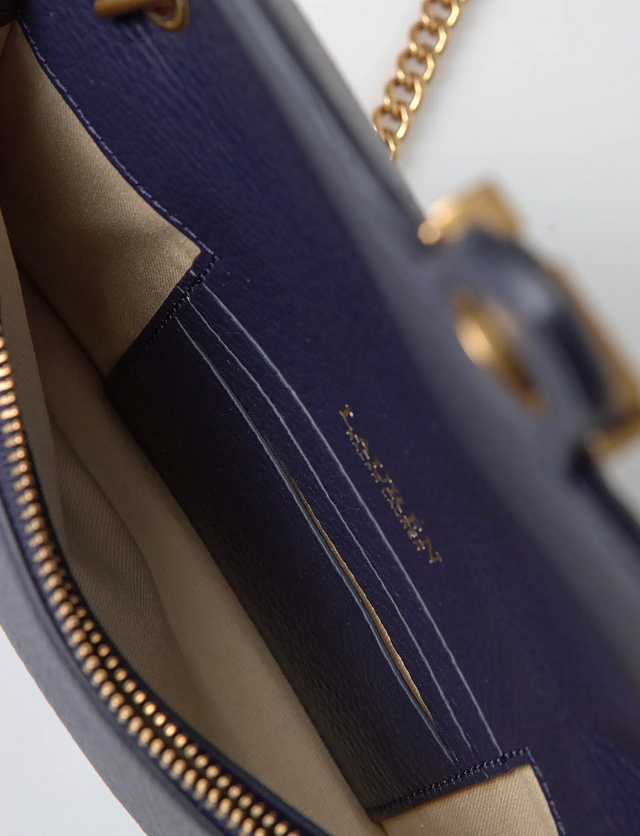 Lauren Ralph Lauren - LUXE PEBBLE LTHR-BRADLEY WLLT-WOC-L - crossbody bags - refined navy - 5