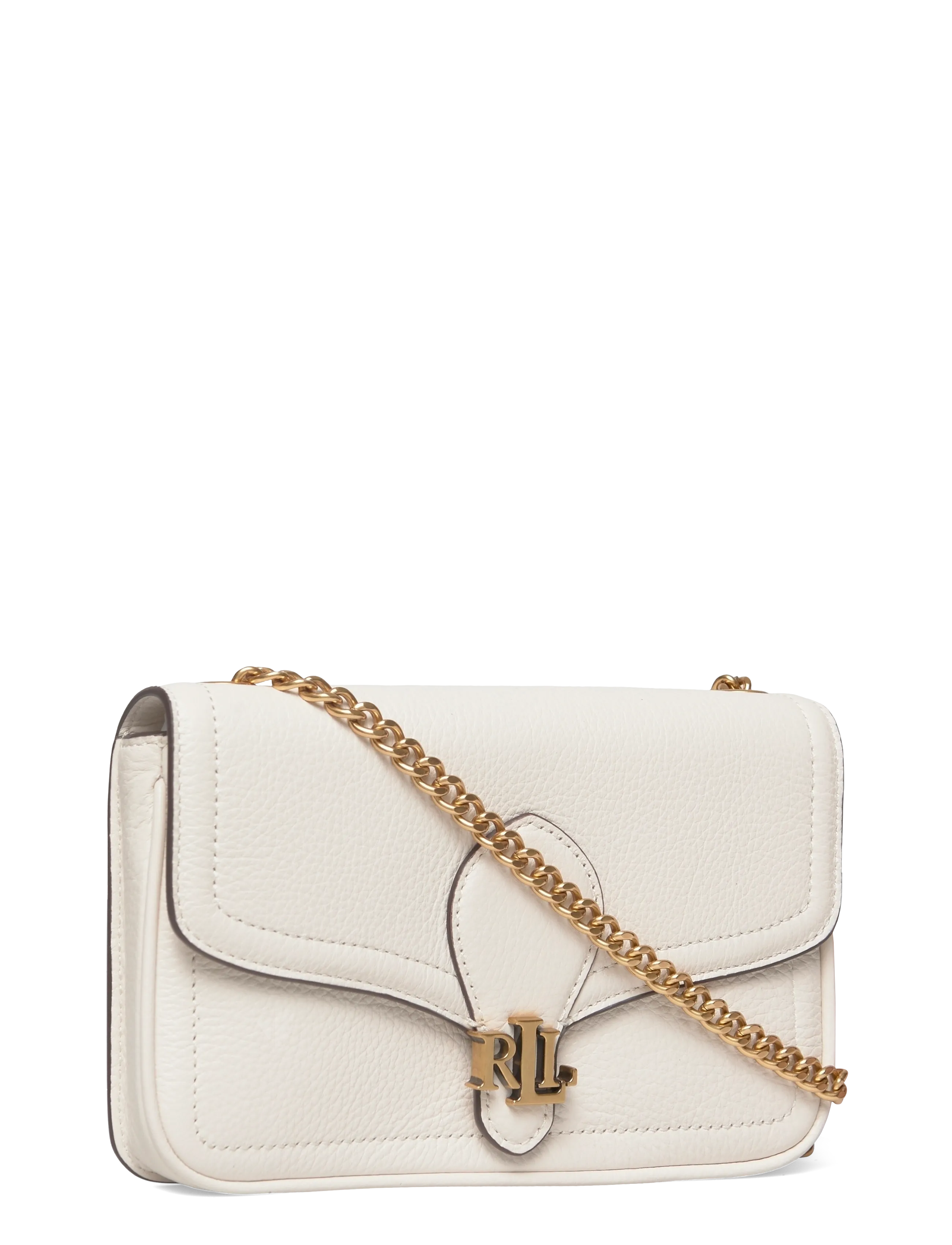 Lauren Ralph Lauren - Pebbled Leather Bradley Crossbody Wallet - crossbody bags - soft white - 2