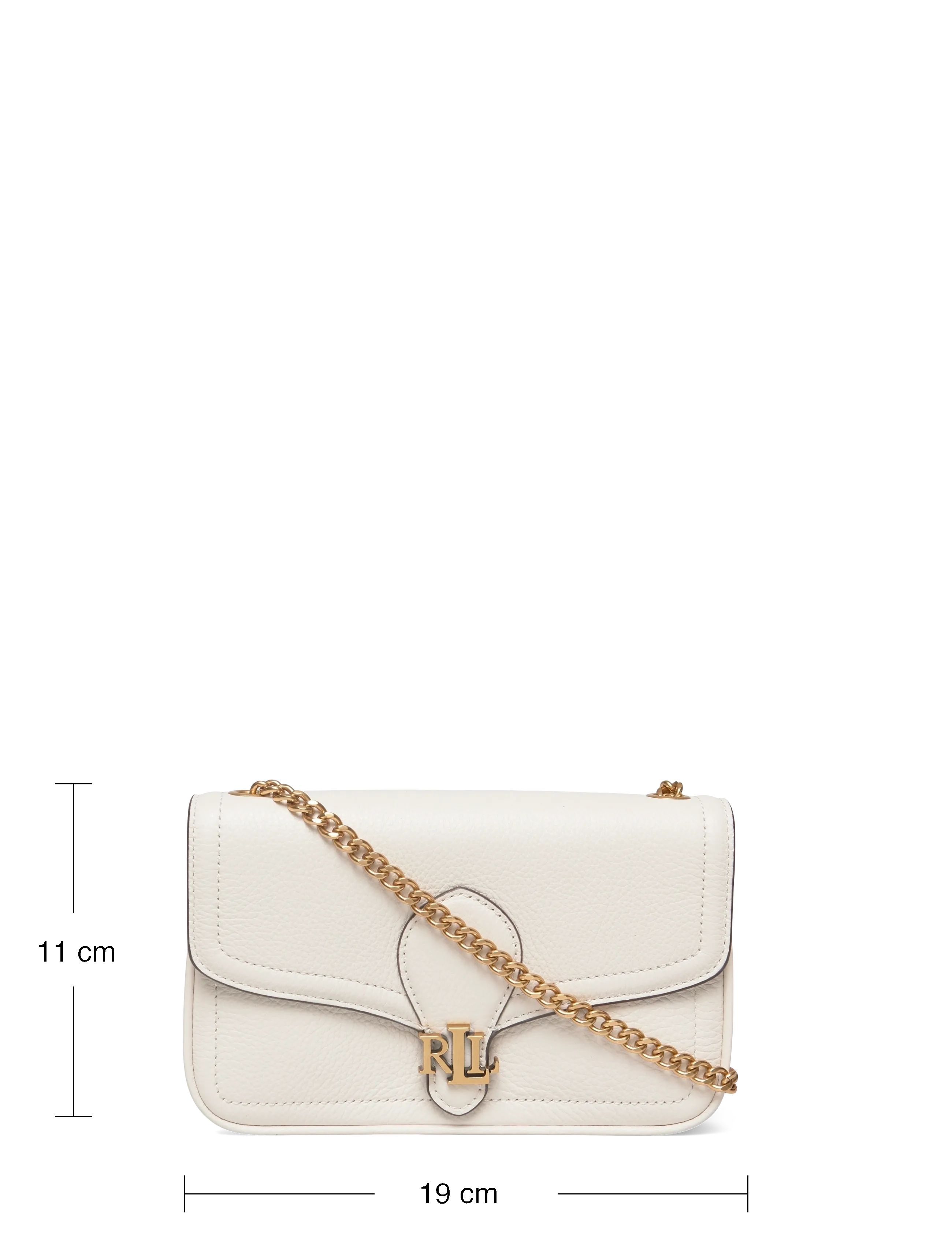 Lauren Ralph Lauren - Pebbled Leather Bradley Crossbody Wallet - crossbody bags - soft white - 3