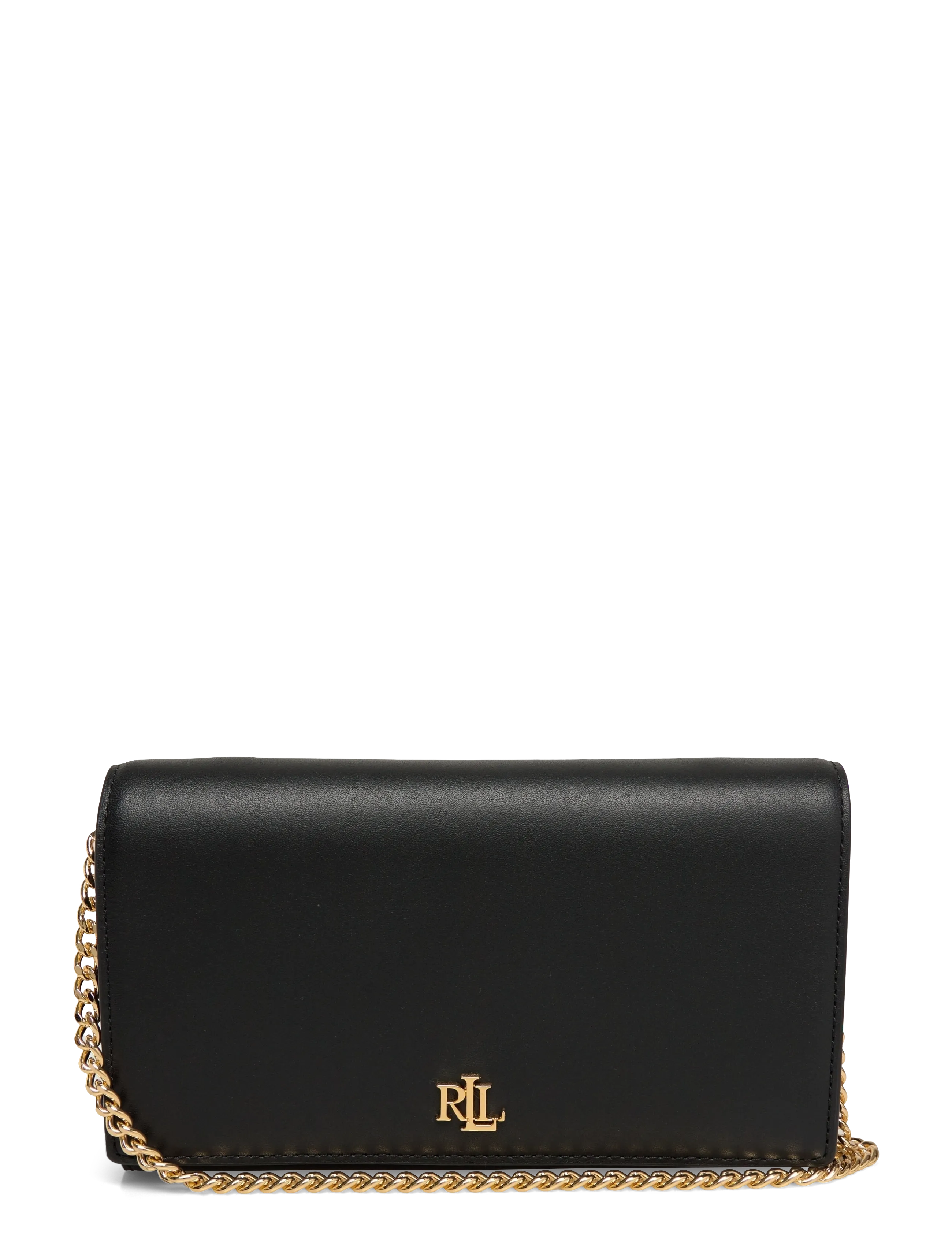 Lauren Ralph Lauren Leather Medium Adair II Crossbody - Väskor - BLACK / black