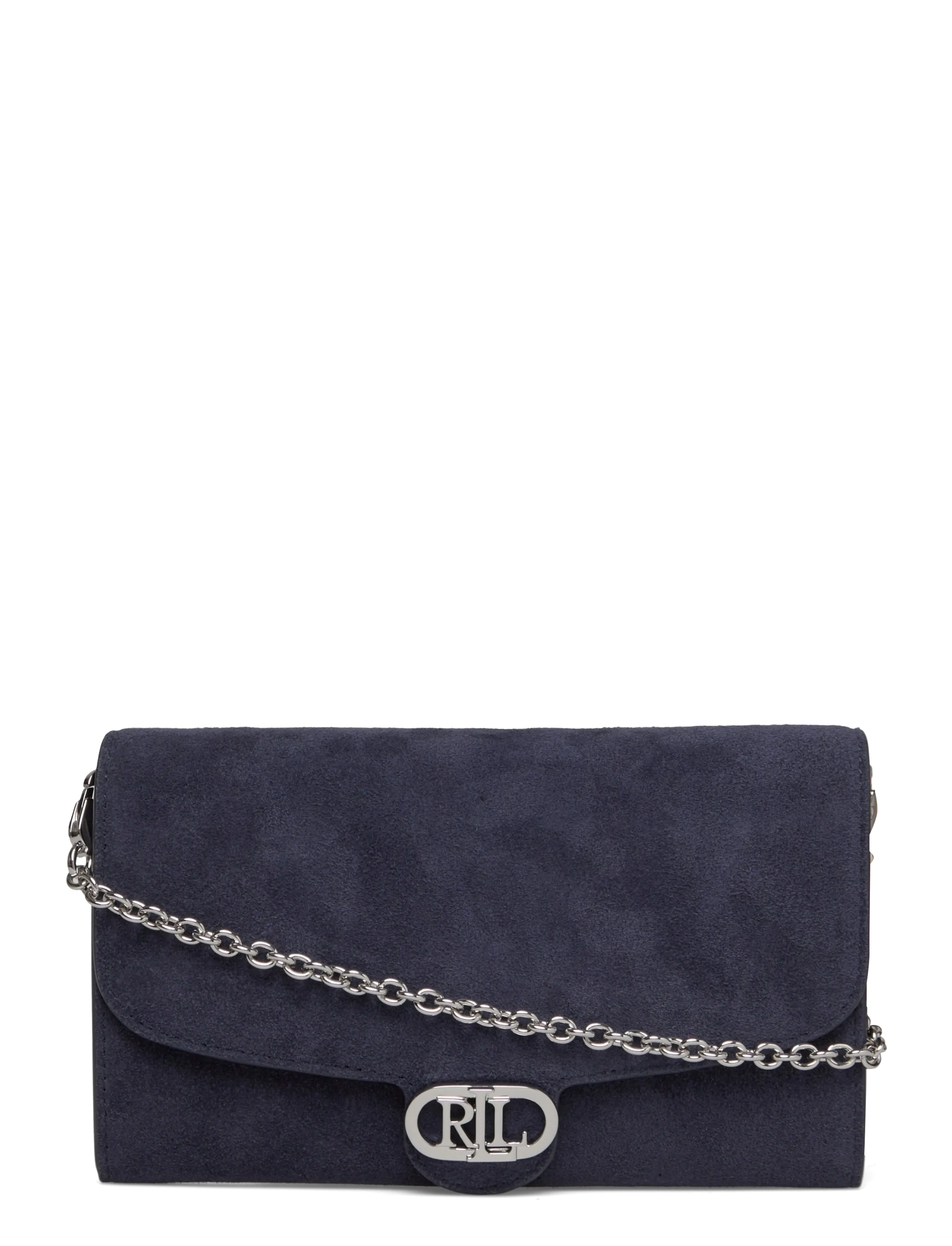Lauren Ralph Lauren Suede Medium Adair Crossbody - Väskor - LAUREN NAVY / navy