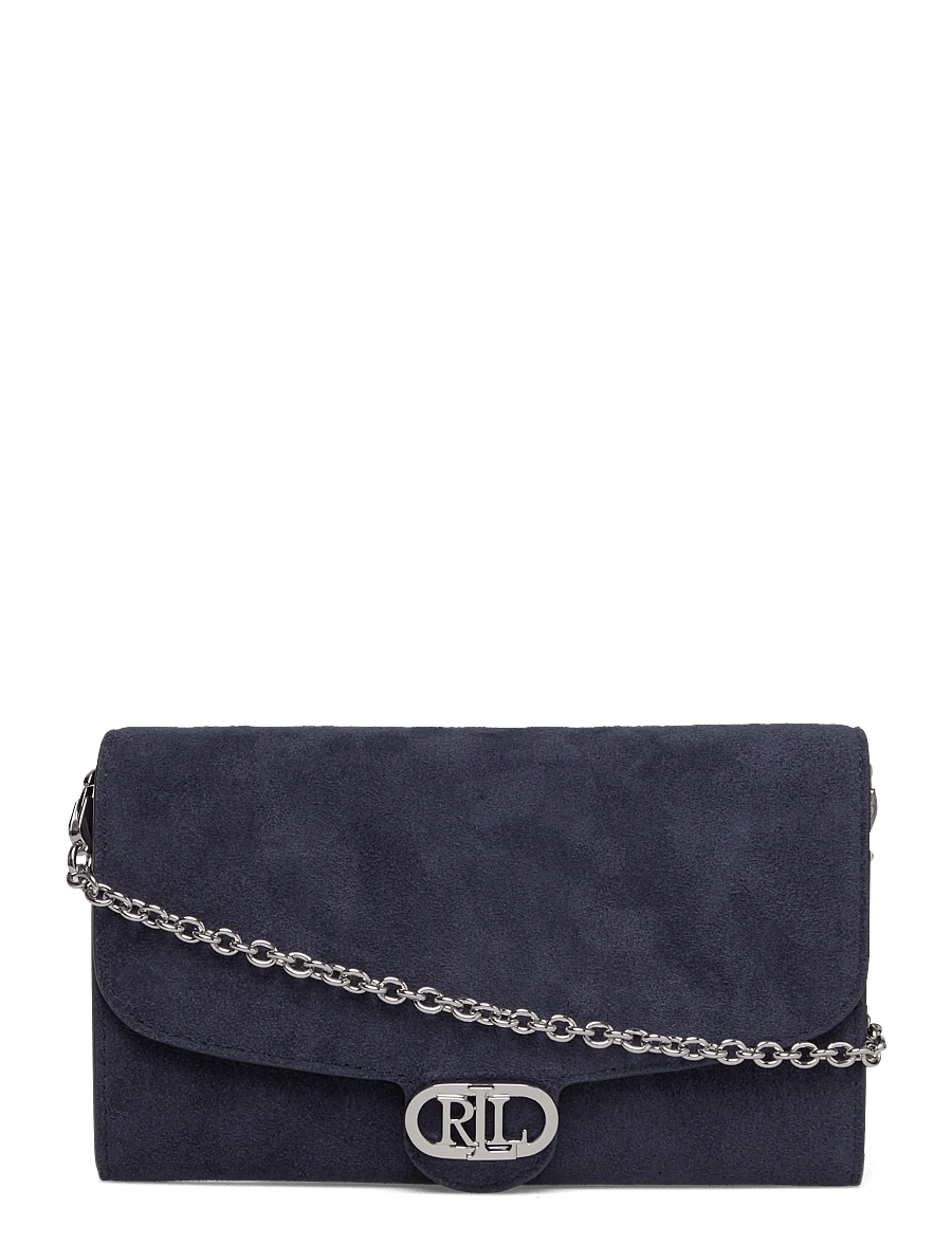 Lauren Ralph Lauren - Suede Medium Adair Crossbody - crossbody bags - lauren navy - 0