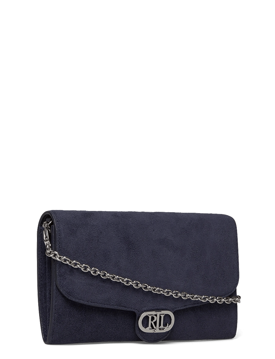 Lauren Ralph Lauren - Suede Medium Adair Crossbody - crossbody bags - lauren navy - 2