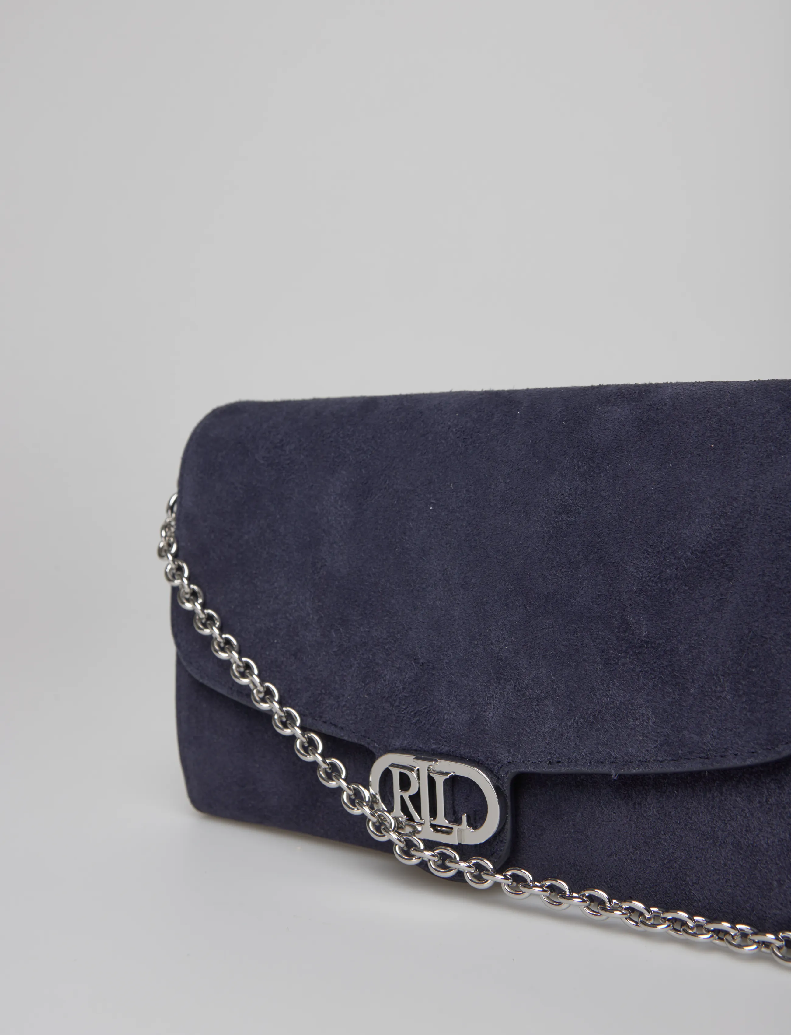 Lauren Ralph Lauren - Suede Medium Adair Crossbody - crossbody bags - lauren navy - 3